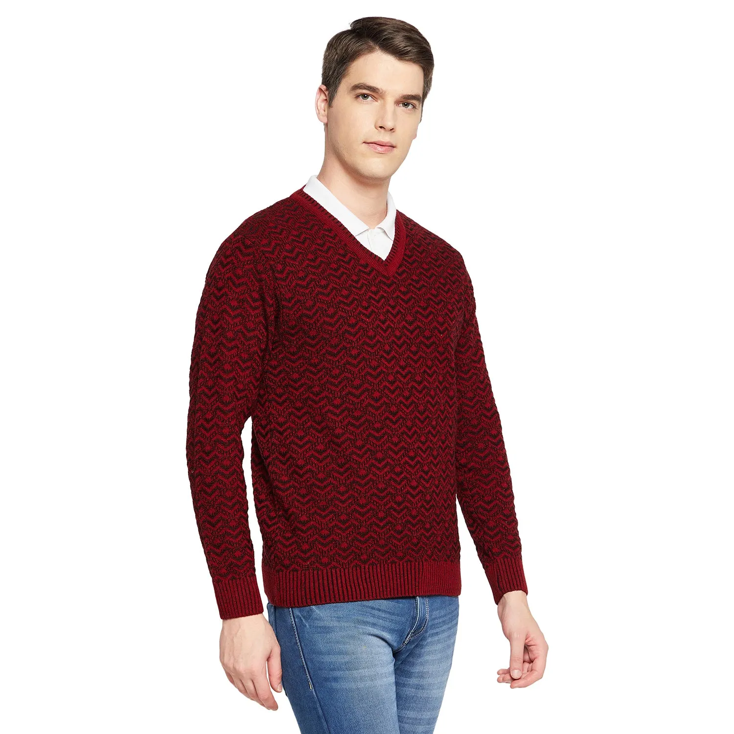 Duke Stardust Men Full Sleeve V Neck Sweater (SDS2059)
