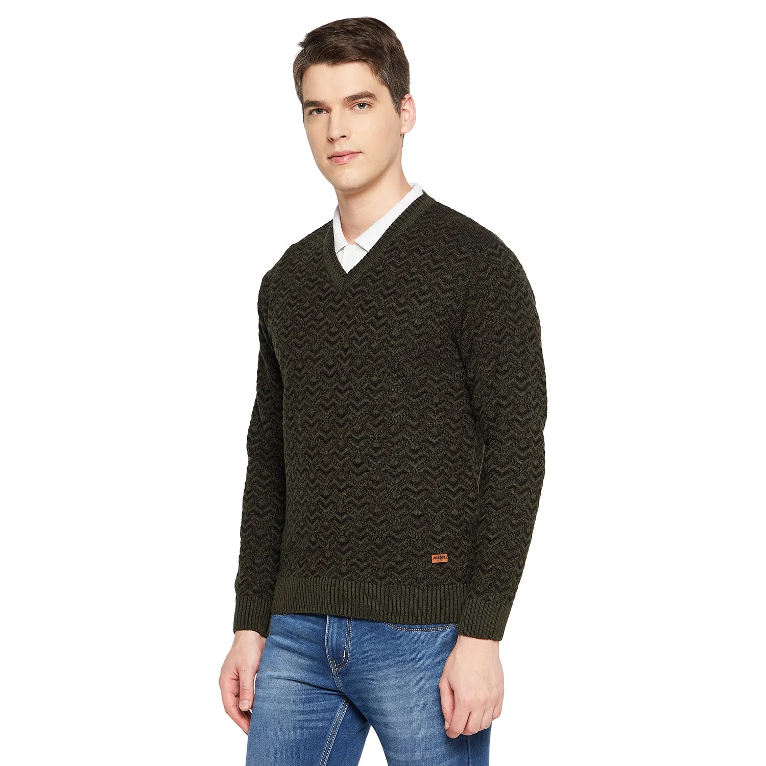 Duke Stardust Men Full Sleeve V Neck Sweater (SDS2059)