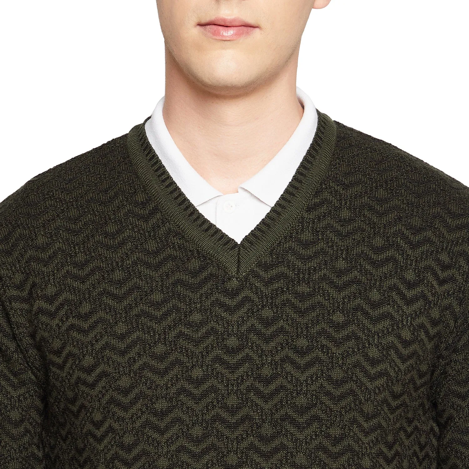 Duke Stardust Men Full Sleeve V Neck Sweater (SDS2059)