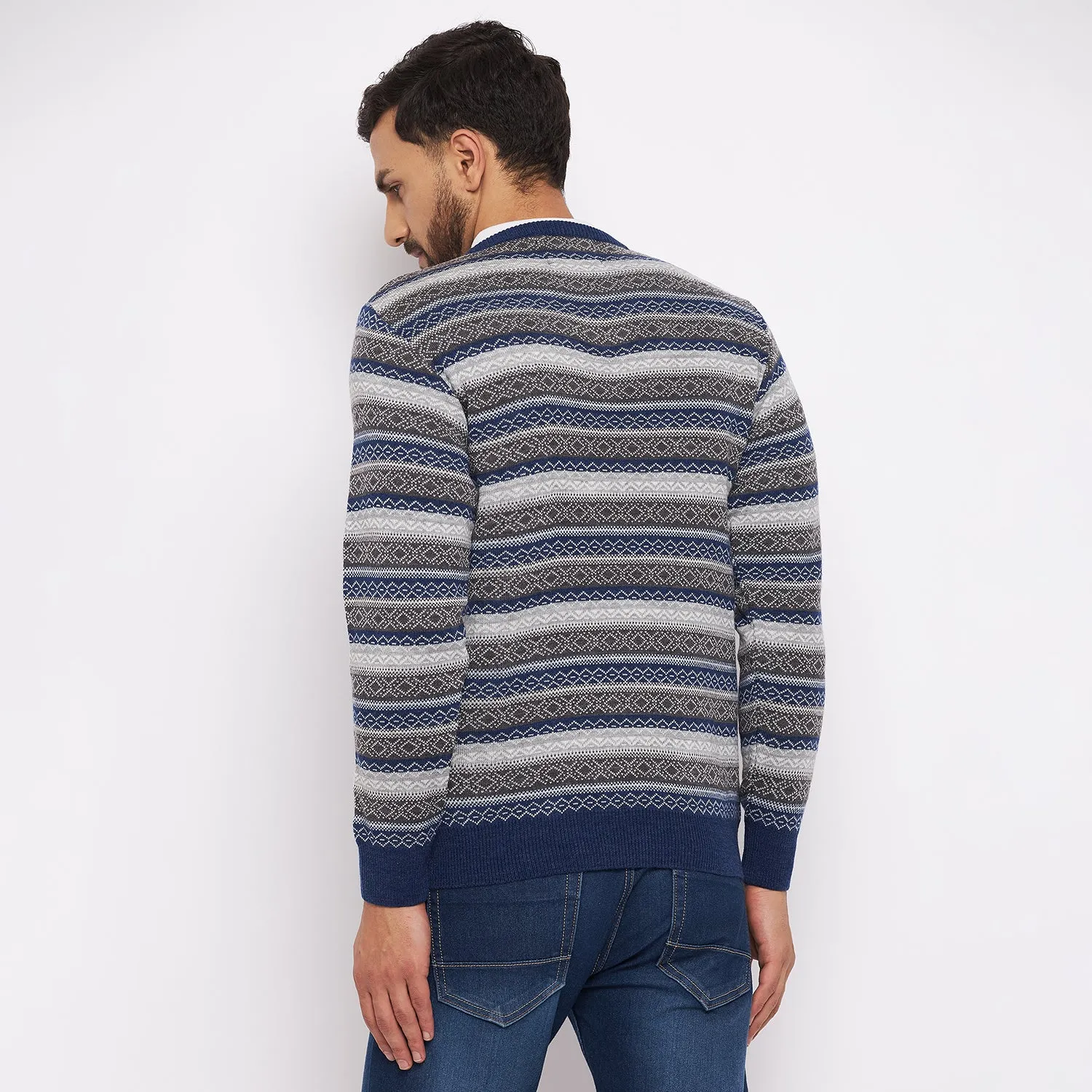Duke Stardust Men Full Sleeve V-Neck Sweater (SDS2060)