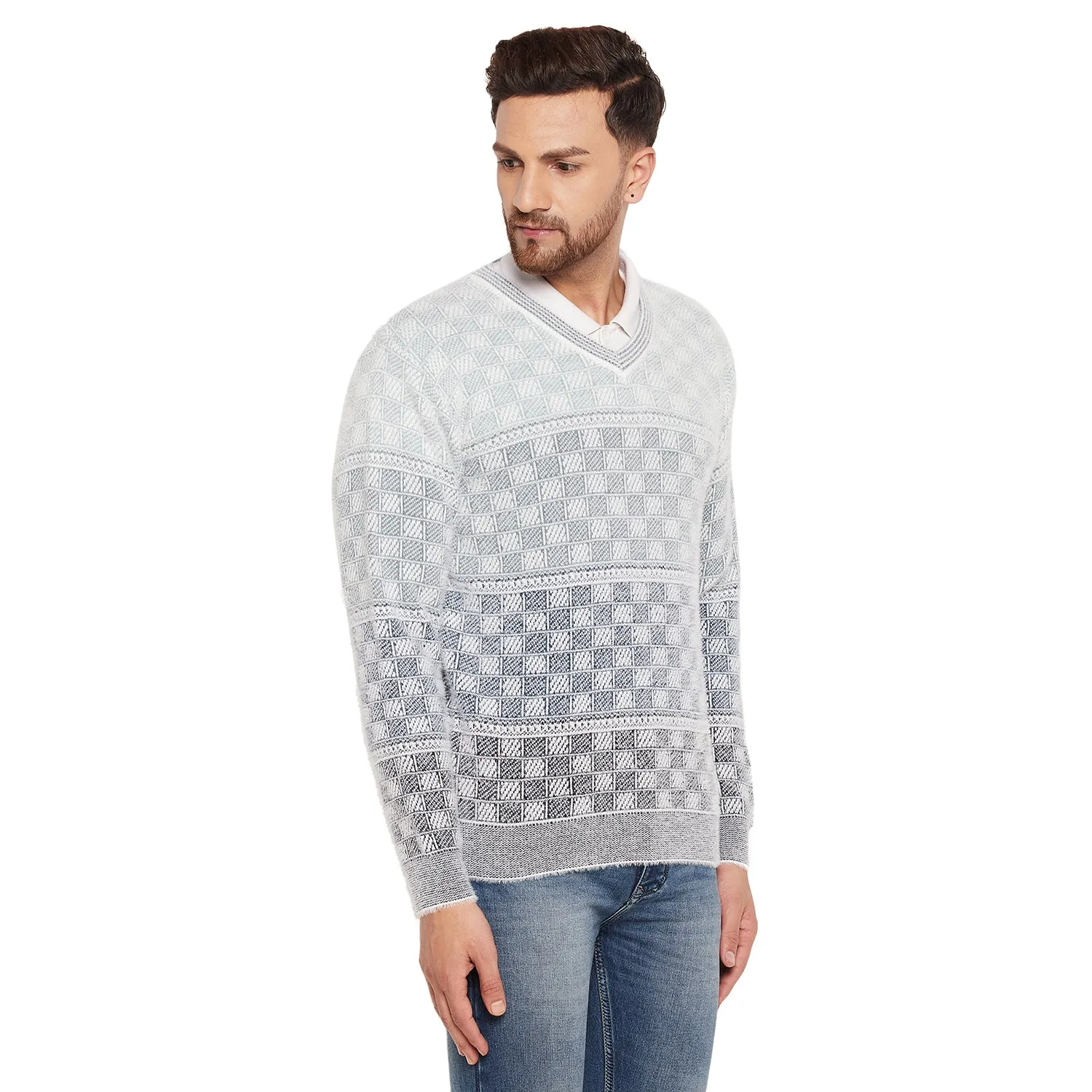 Duke Stardust Men Full Sleeve V-Neck Sweater (SDS2063)