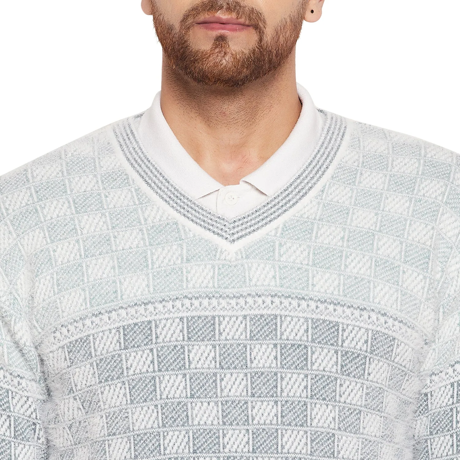 Duke Stardust Men Full Sleeve V-Neck Sweater (SDS2063)