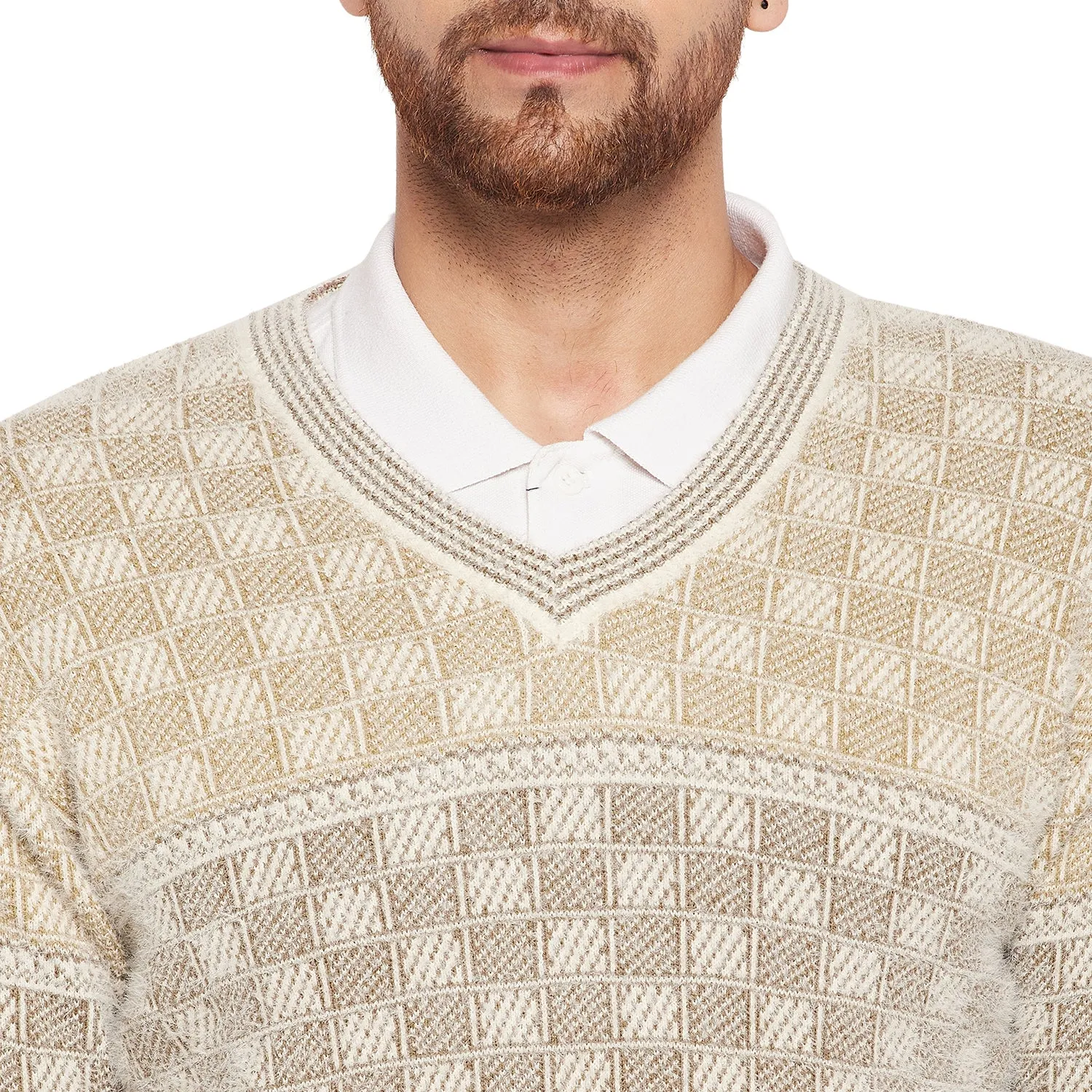 Duke Stardust Men Full Sleeve V-Neck Sweater (SDS2063)