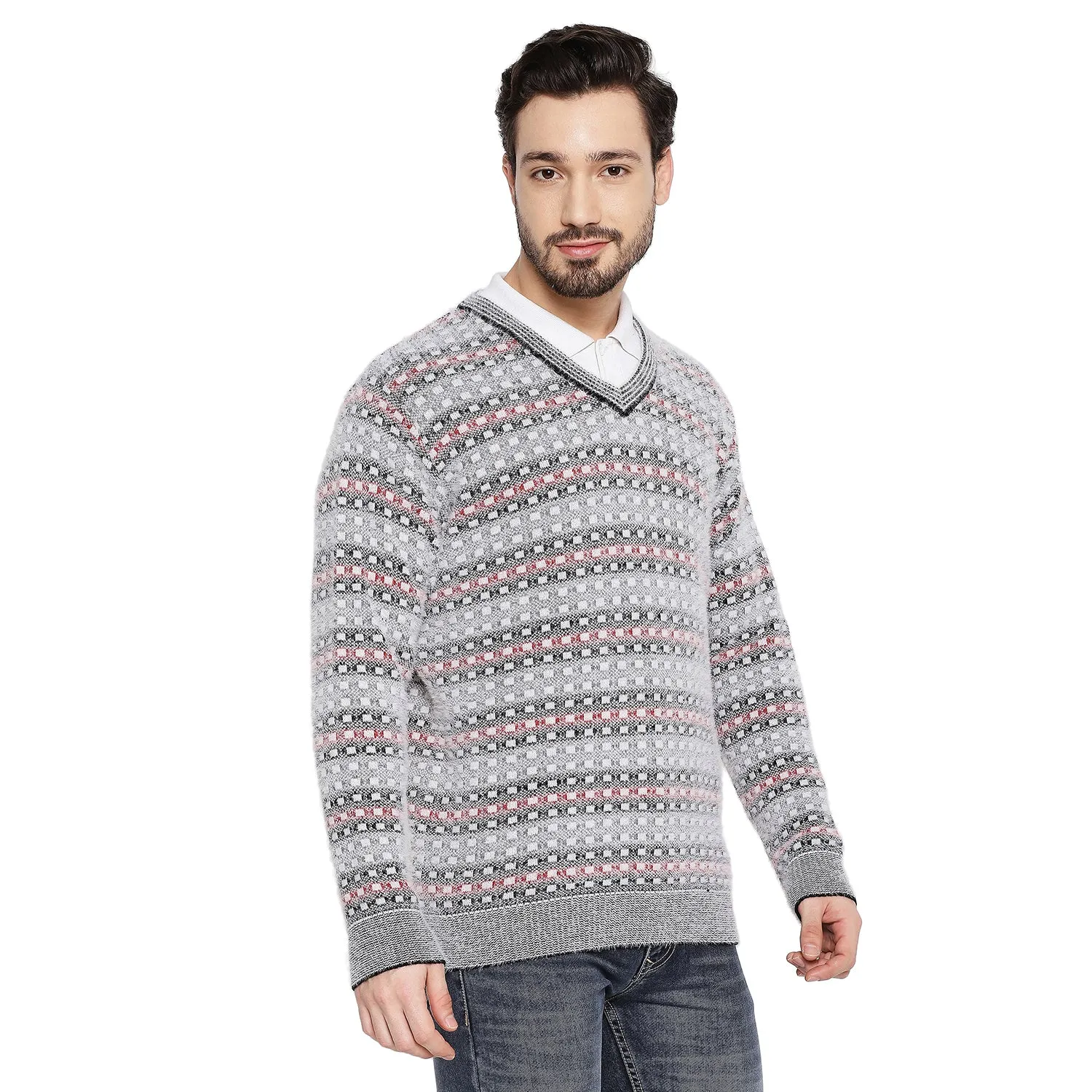 Duke Stardust Men Full Sleeve V Neck Sweater (SDS2064)