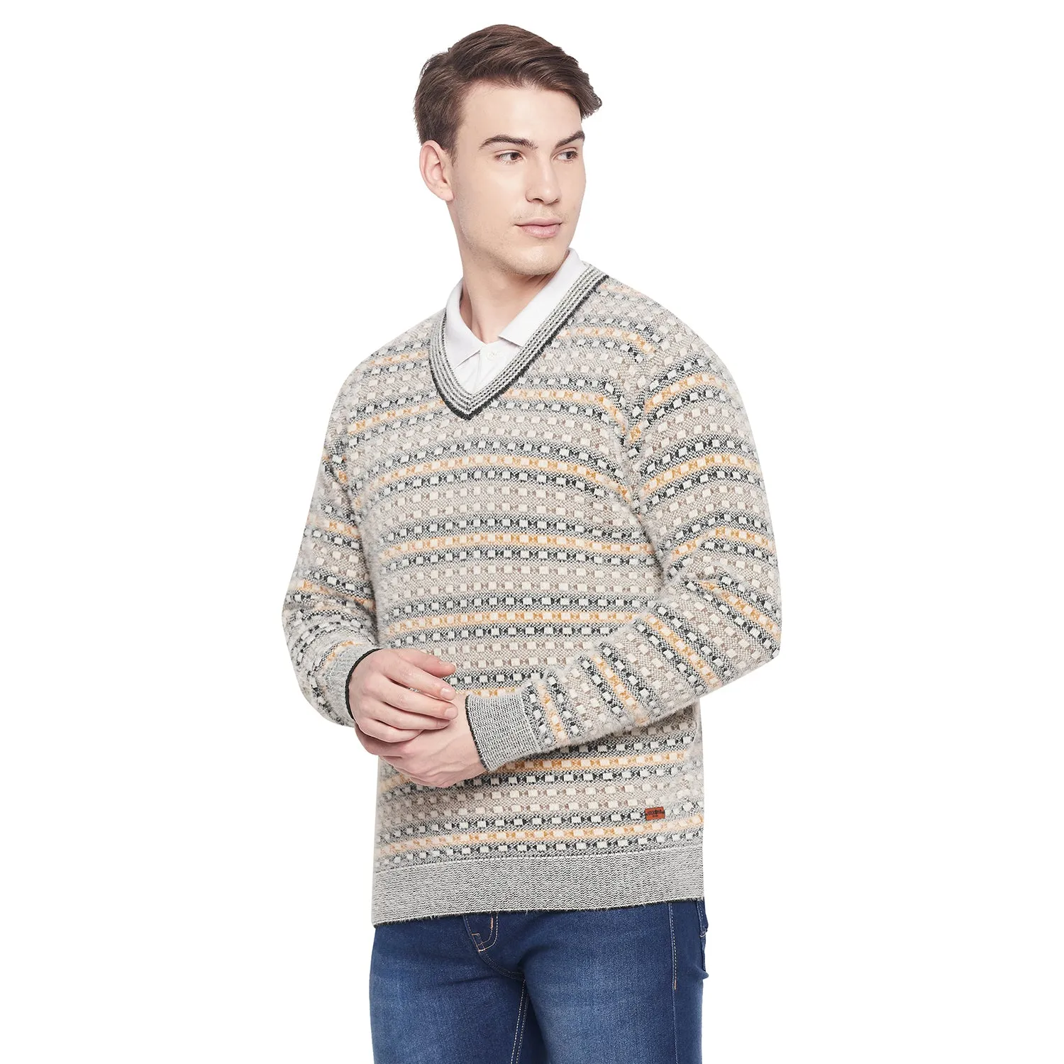 Duke Stardust Men Full Sleeve V Neck Sweater (SDS2064)