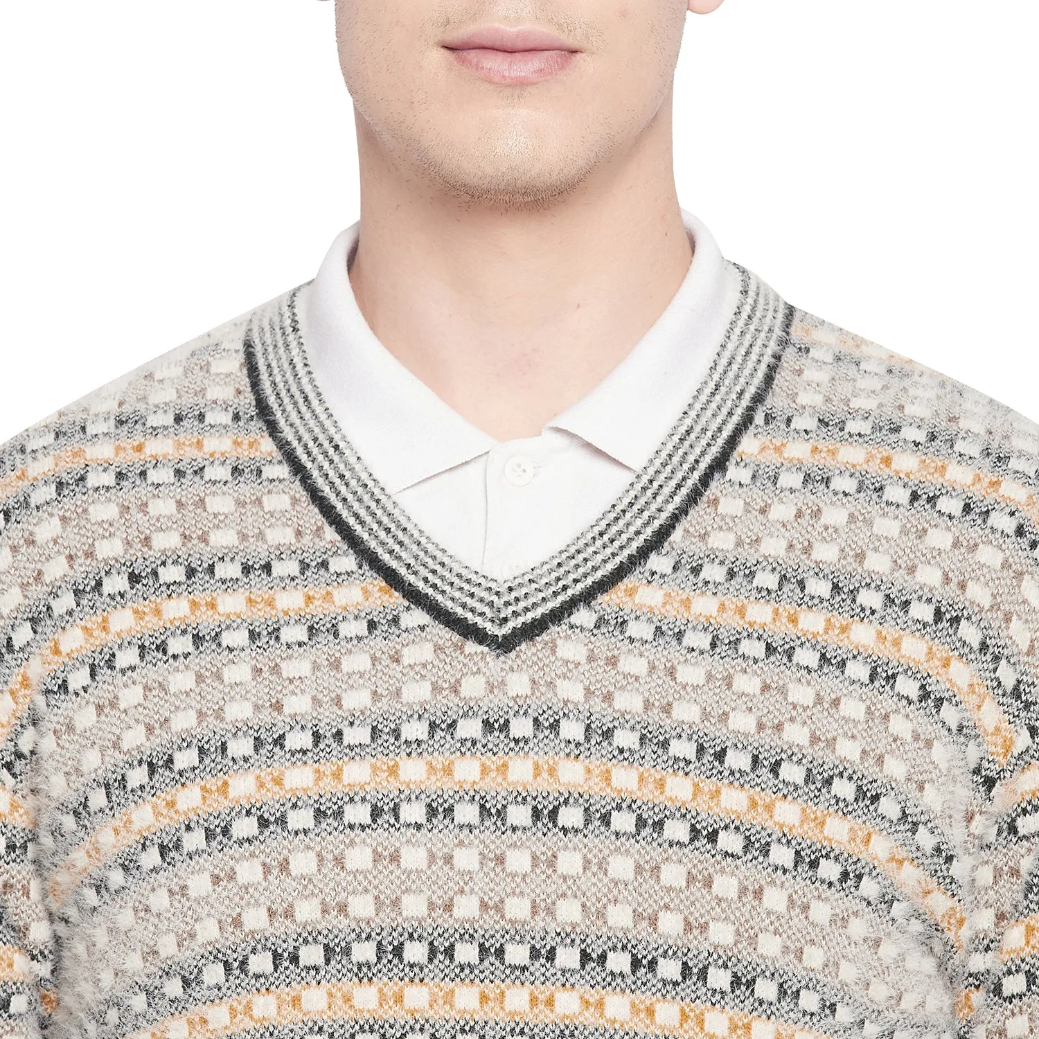 Duke Stardust Men Full Sleeve V Neck Sweater (SDS2064)