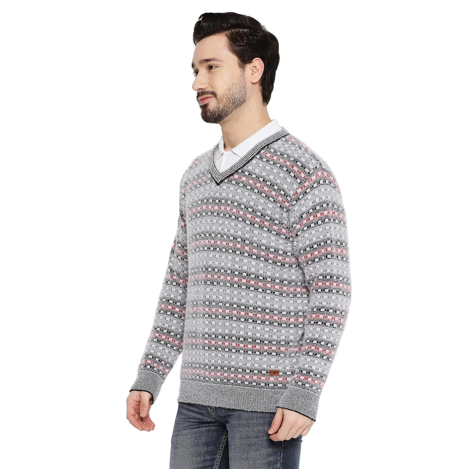 Duke Stardust Men Full Sleeve V Neck Sweater (SDS2064)