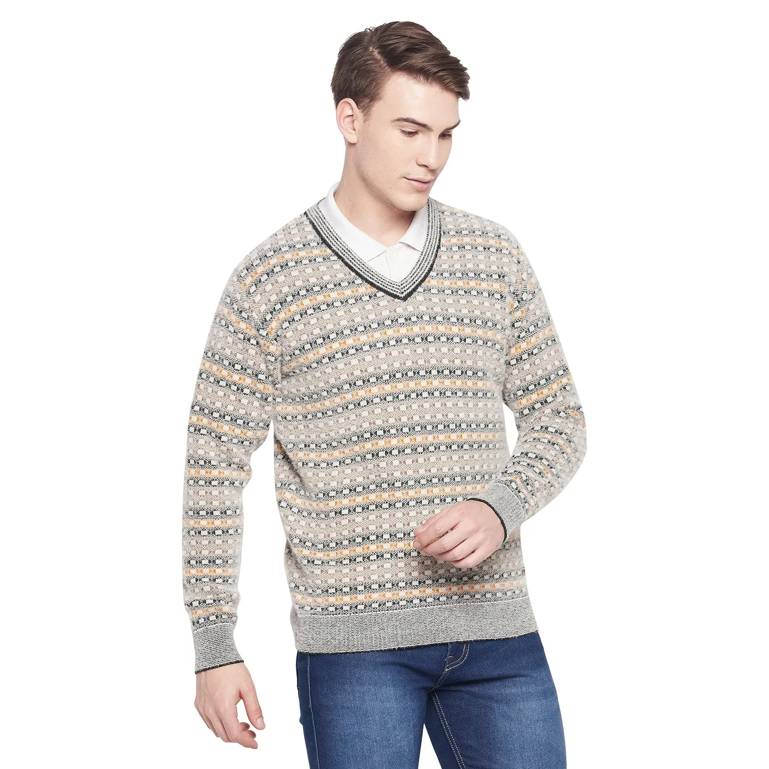 Duke Stardust Men Full Sleeve V Neck Sweater (SDS2064)