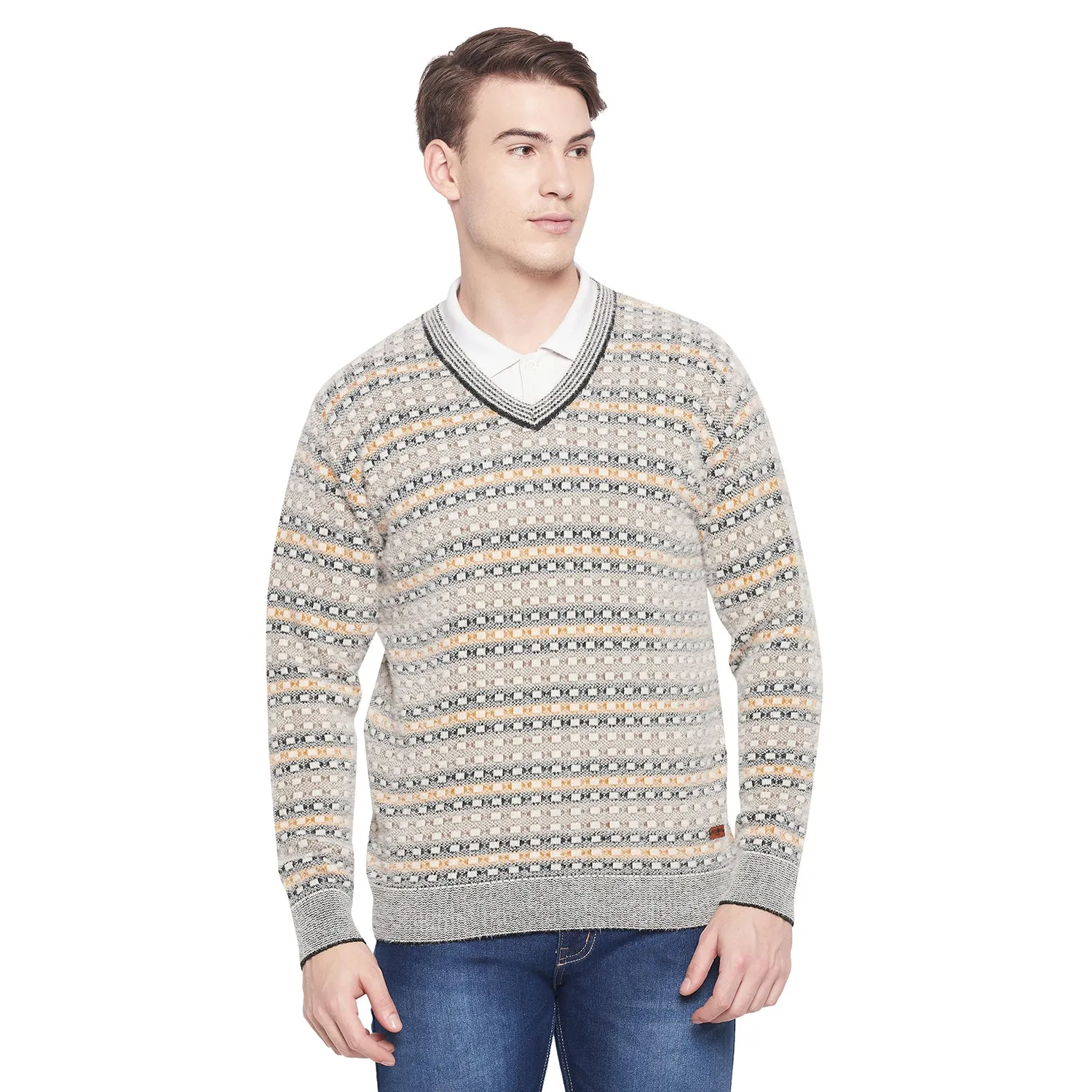 Duke Stardust Men Full Sleeve V Neck Sweater (SDS2064)