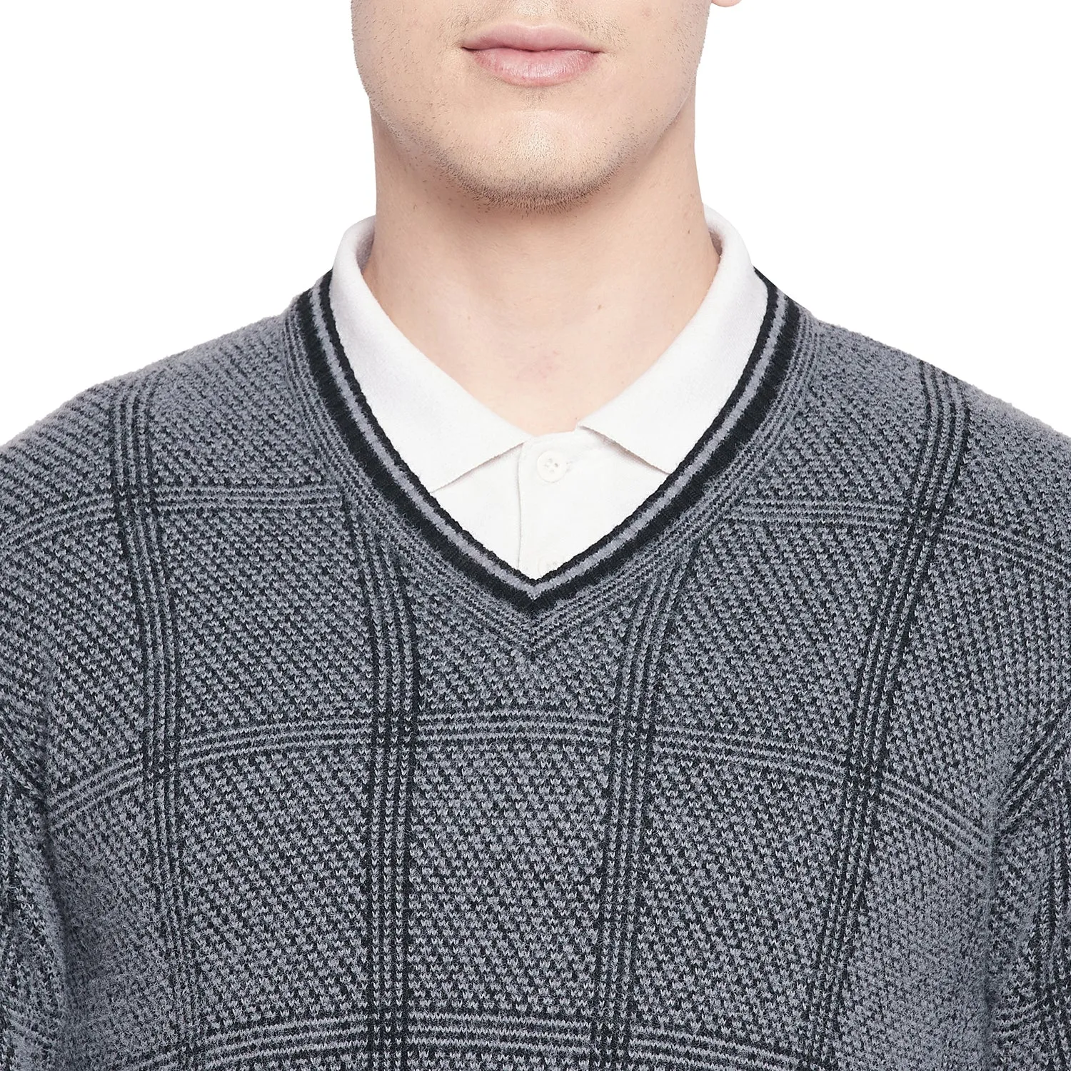 Duke Stardust Men Full Sleeve V Neck Sweater (SDS2067)