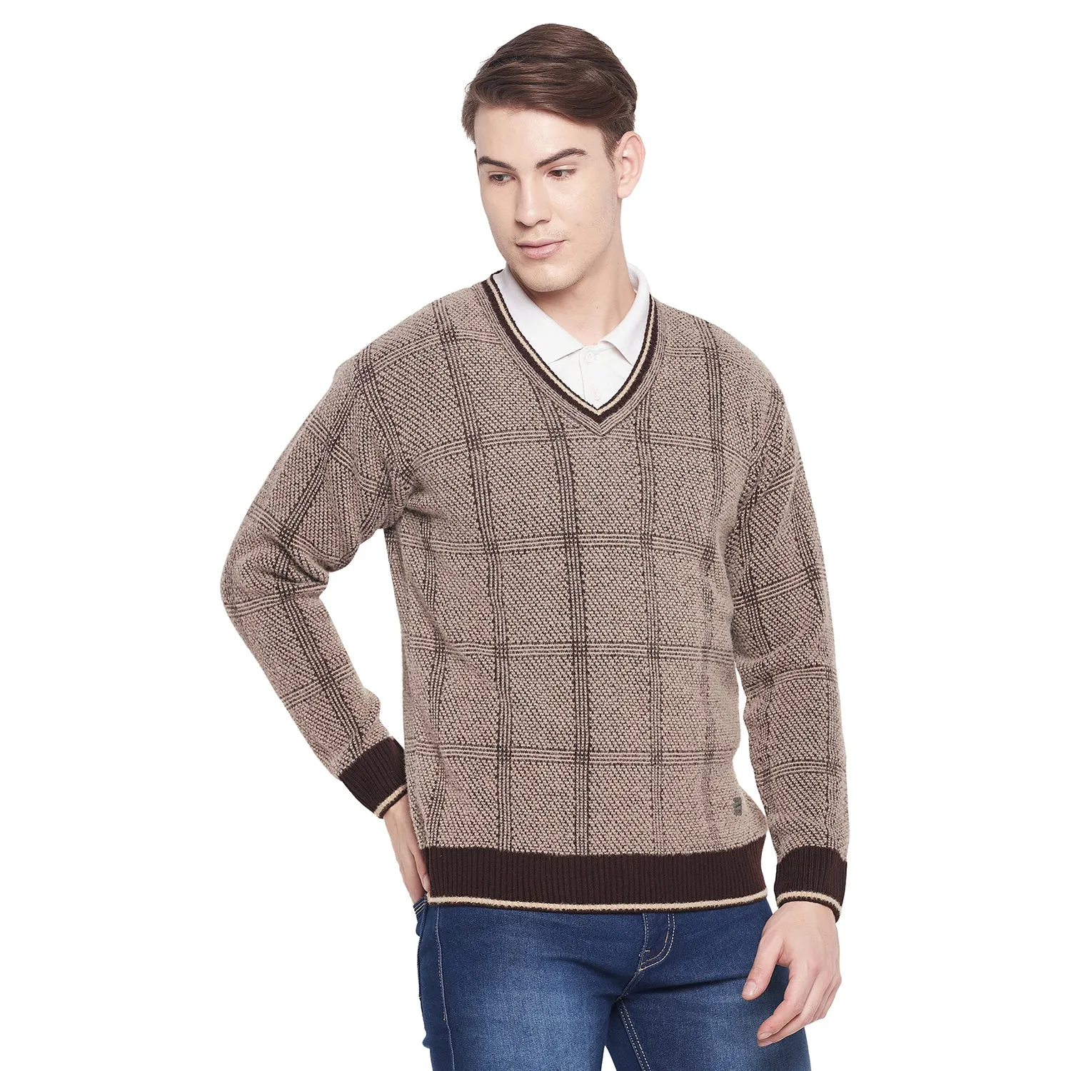 Duke Stardust Men Full Sleeve V Neck Sweater (SDS2067)