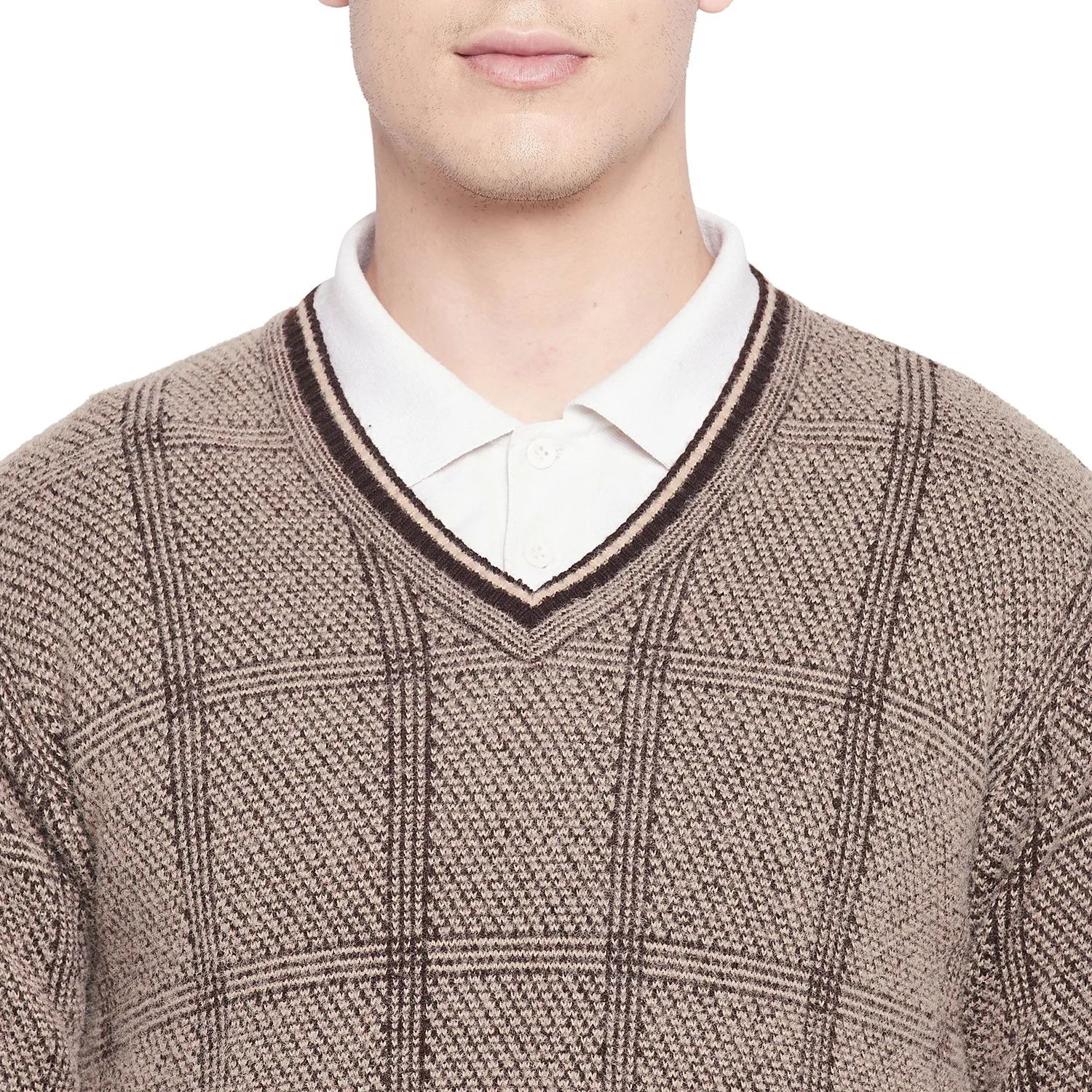 Duke Stardust Men Full Sleeve V Neck Sweater (SDS2067)