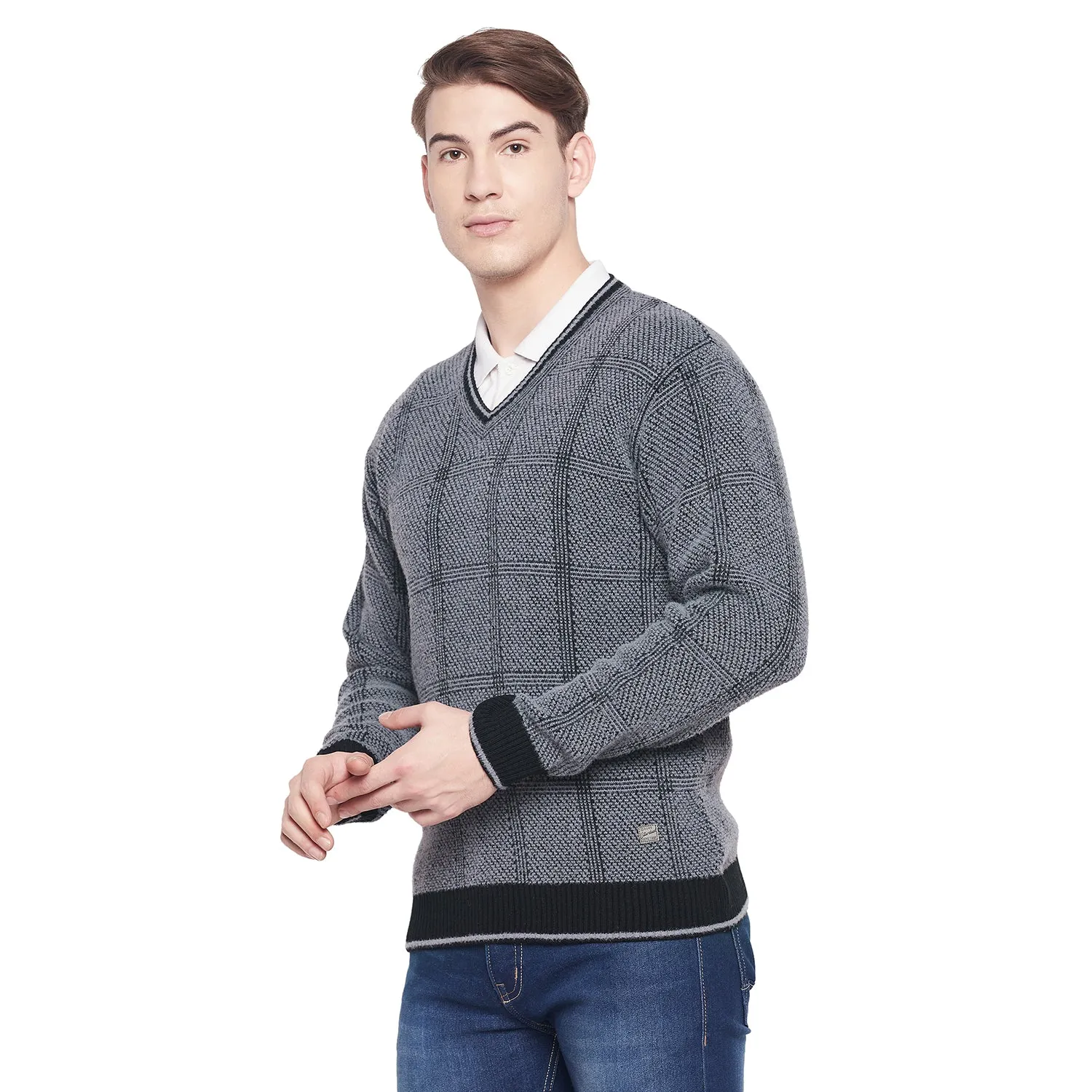 Duke Stardust Men Full Sleeve V Neck Sweater (SDS2067)