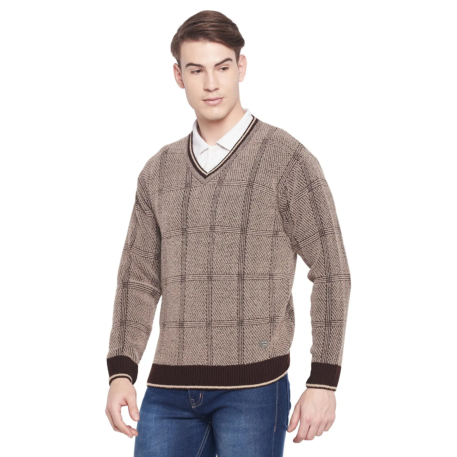 Duke Stardust Men Full Sleeve V Neck Sweater (SDS2067)