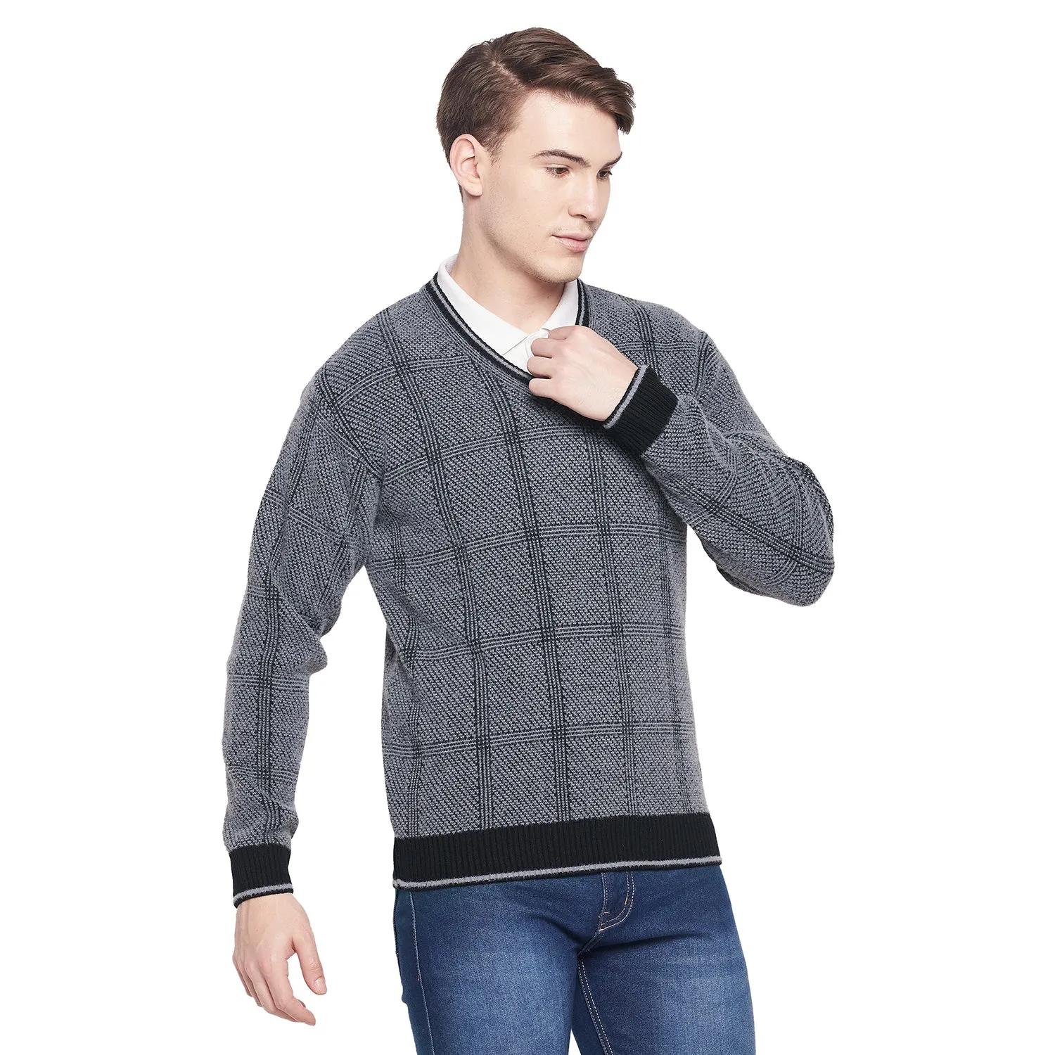 Duke Stardust Men Full Sleeve V Neck Sweater (SDS2067)