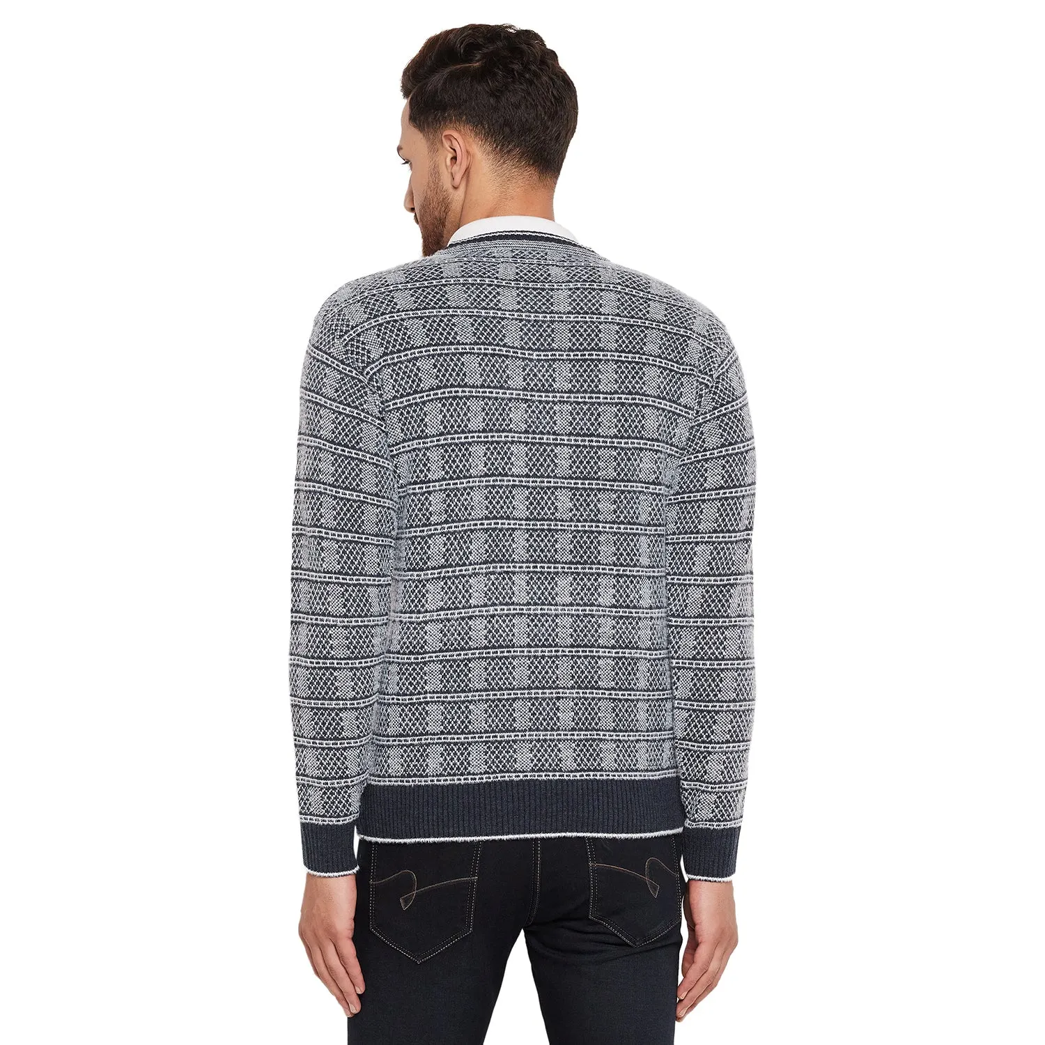Duke Stardust Men Full Sleeve V-Neck Sweater (SDS2068)