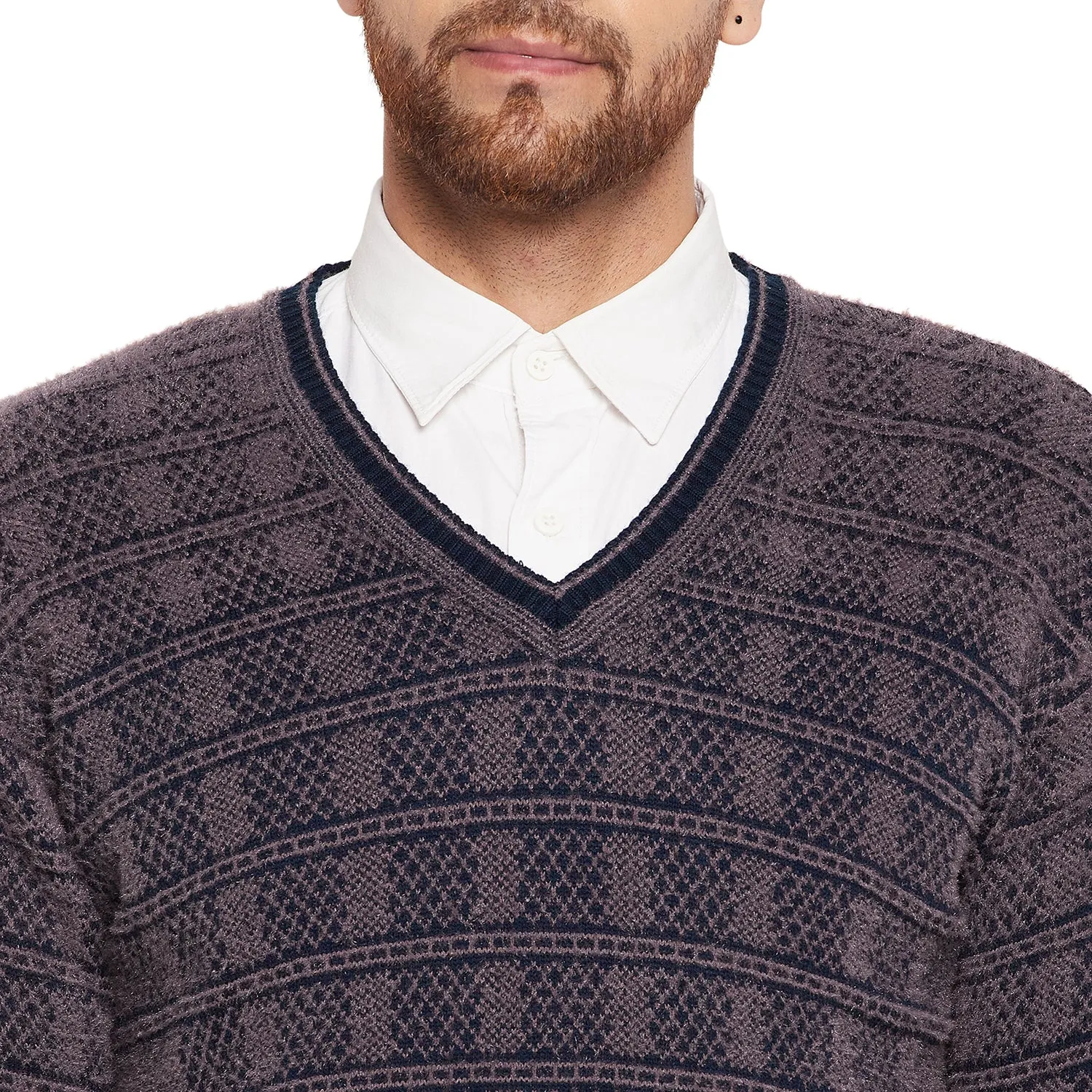 Duke Stardust Men Full Sleeve V-Neck Sweater (SDS2068)