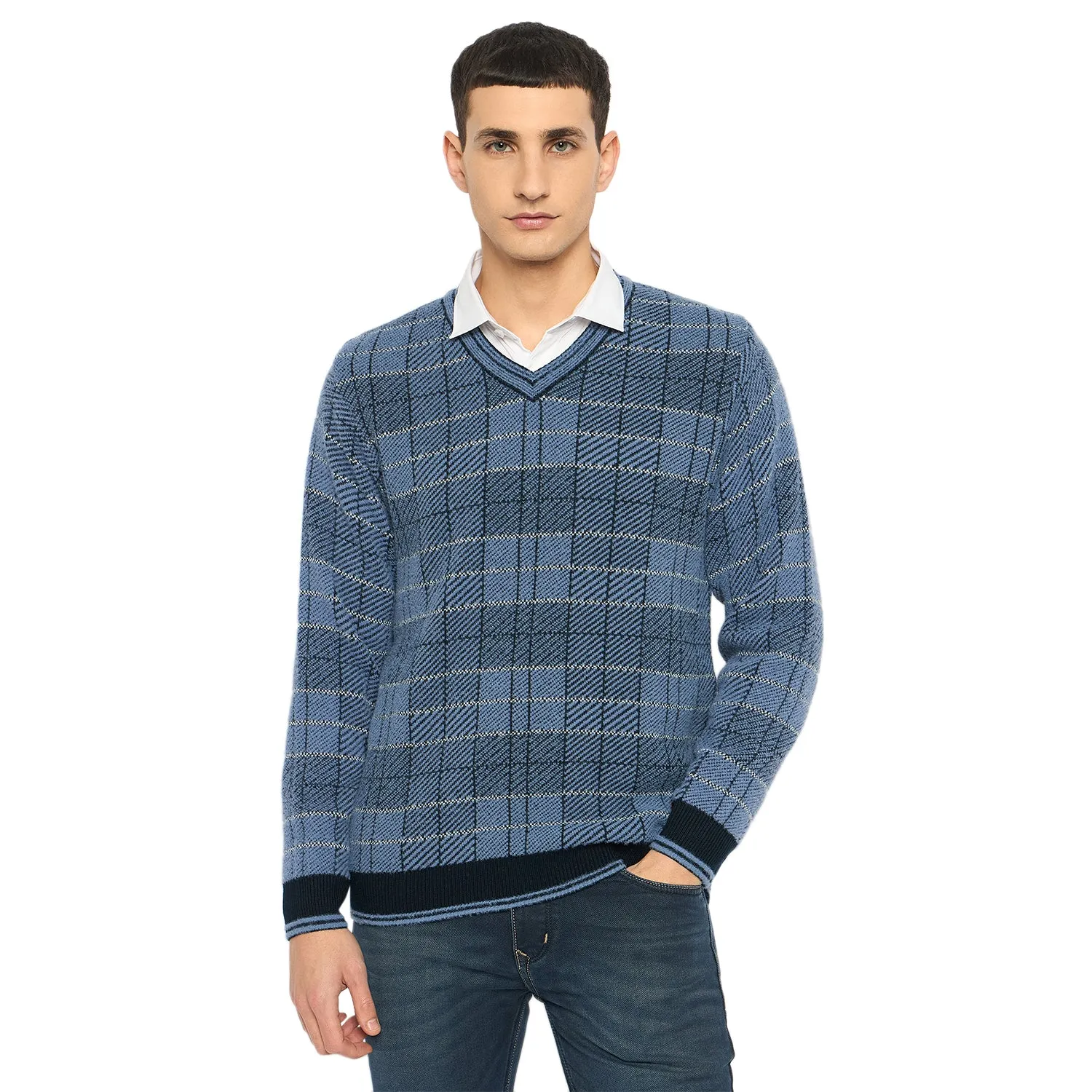 Duke Stardust Men Full Sleeve V-Neck Sweater (SDS2126)