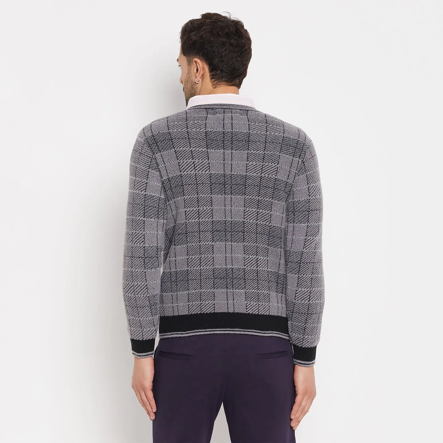 Duke Stardust Men Full Sleeve V-Neck Sweater (SDS2126)