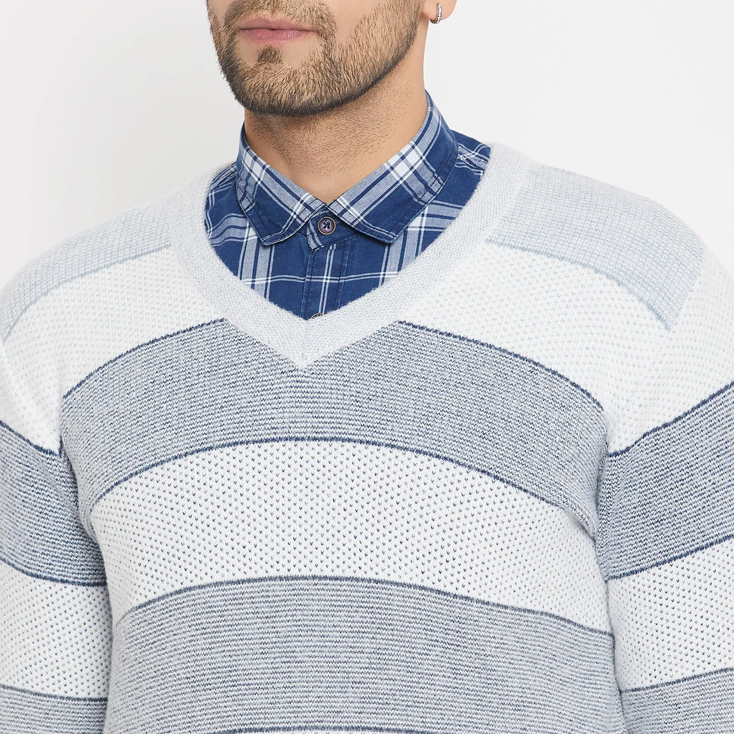 Duke Stardust Men Full Sleeve V-Neck Sweater (SDS2128)