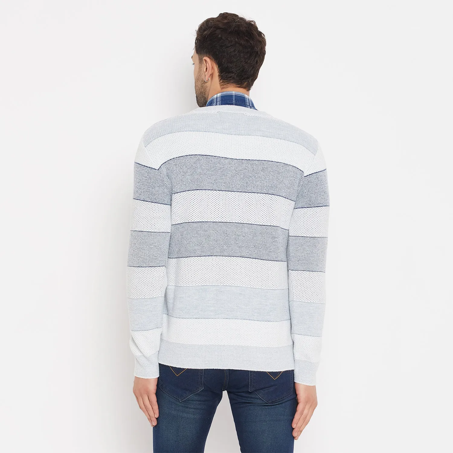 Duke Stardust Men Full Sleeve V-Neck Sweater (SDS2128)