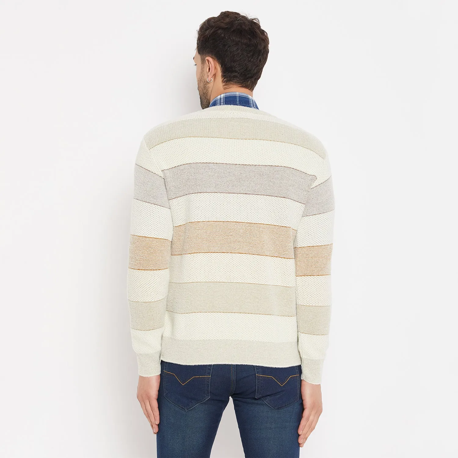 Duke Stardust Men Full Sleeve V-Neck Sweater (SDS2128)