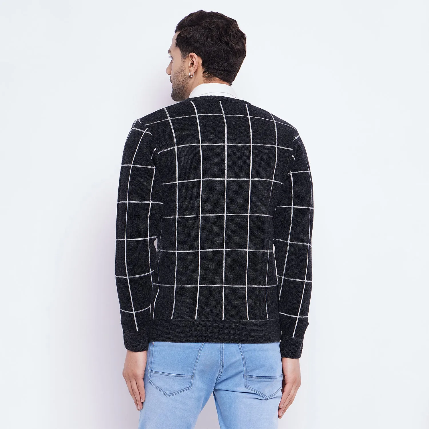 Duke Stardust Men Full Sleeve V Neck Sweater (SDS2141)