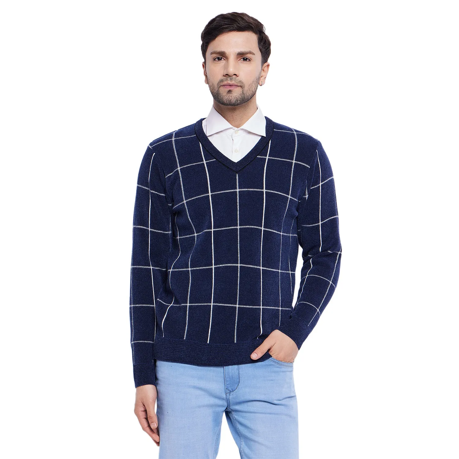 Duke Stardust Men Full Sleeve V Neck Sweater (SDS2141)
