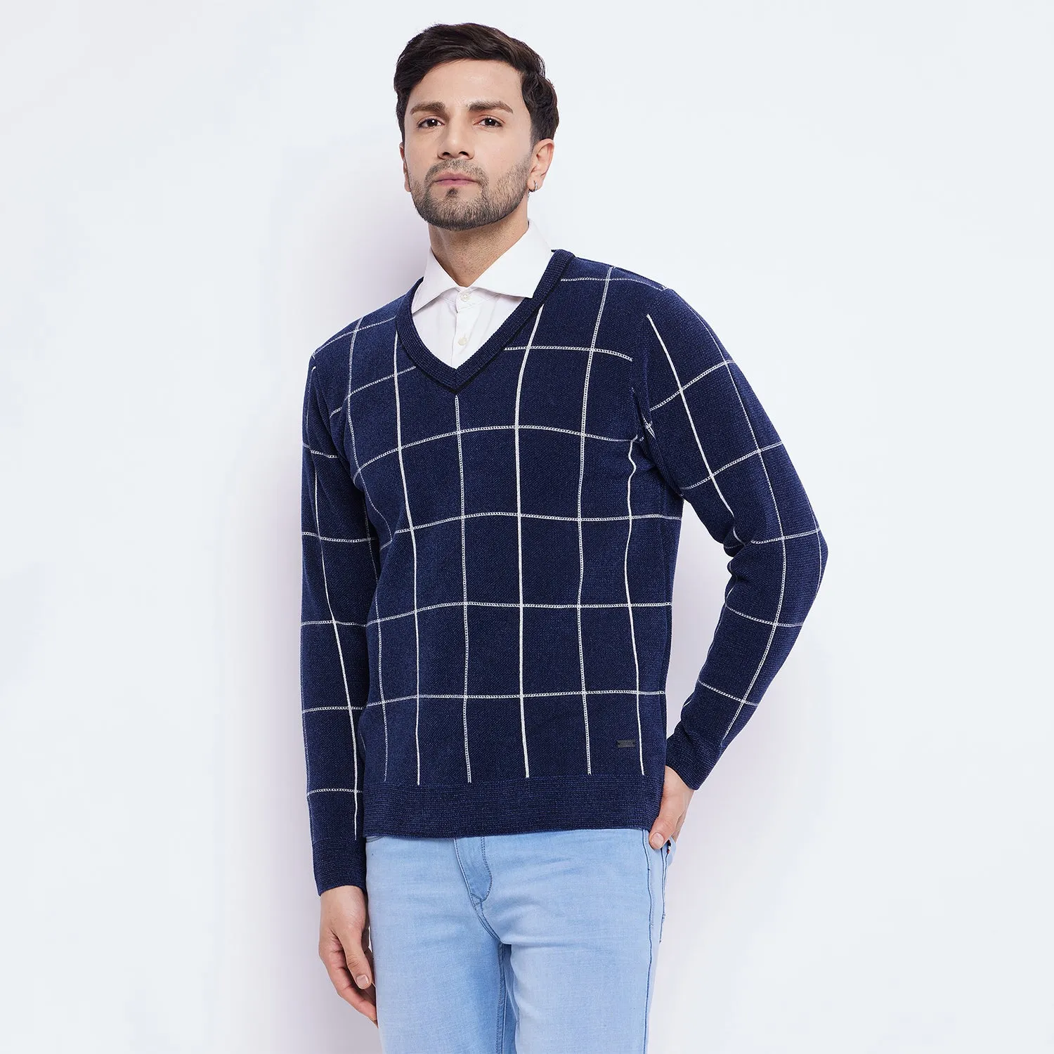 Duke Stardust Men Full Sleeve V Neck Sweater (SDS2141)