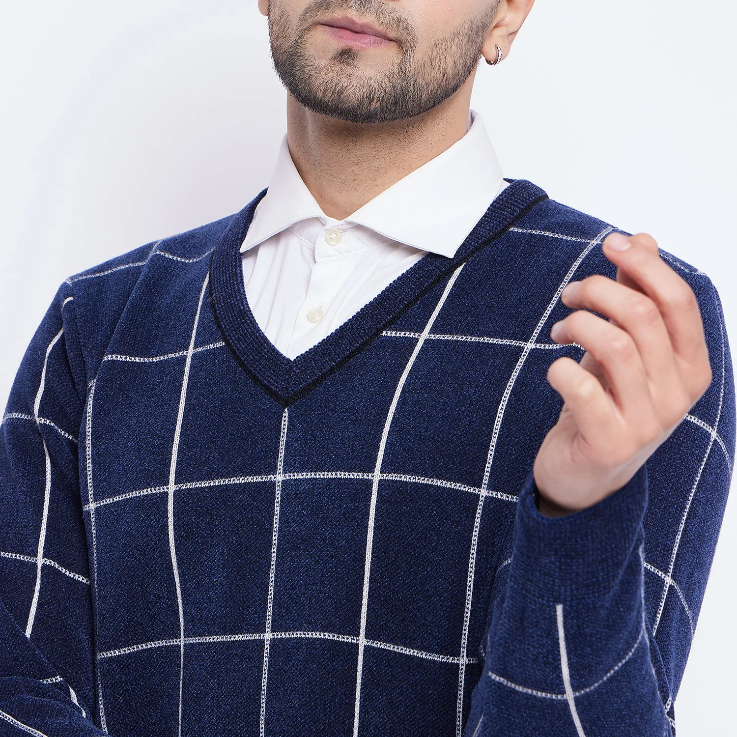 Duke Stardust Men Full Sleeve V Neck Sweater (SDS2141)