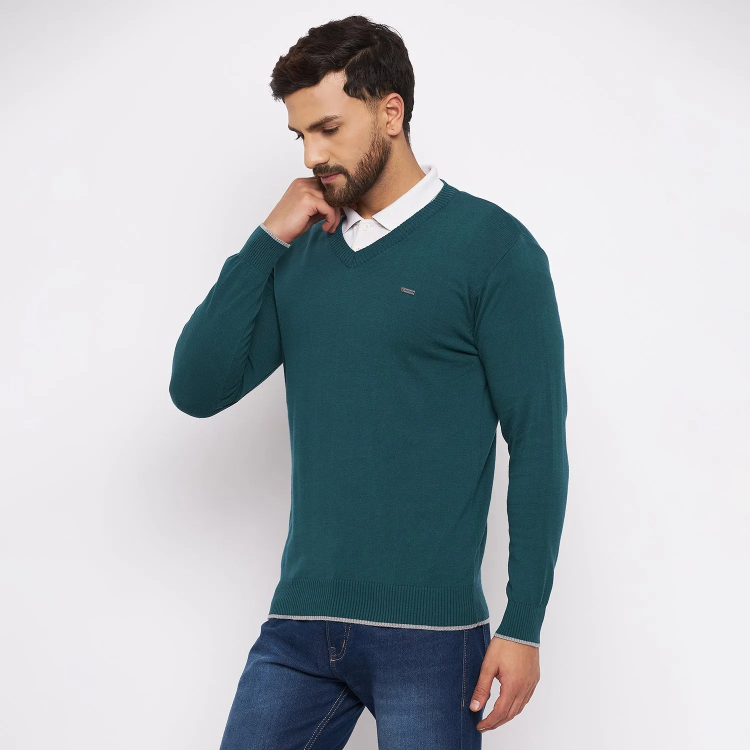 Duke Stardust Men Full Sleeve V Neck Sweater (SDS3000)