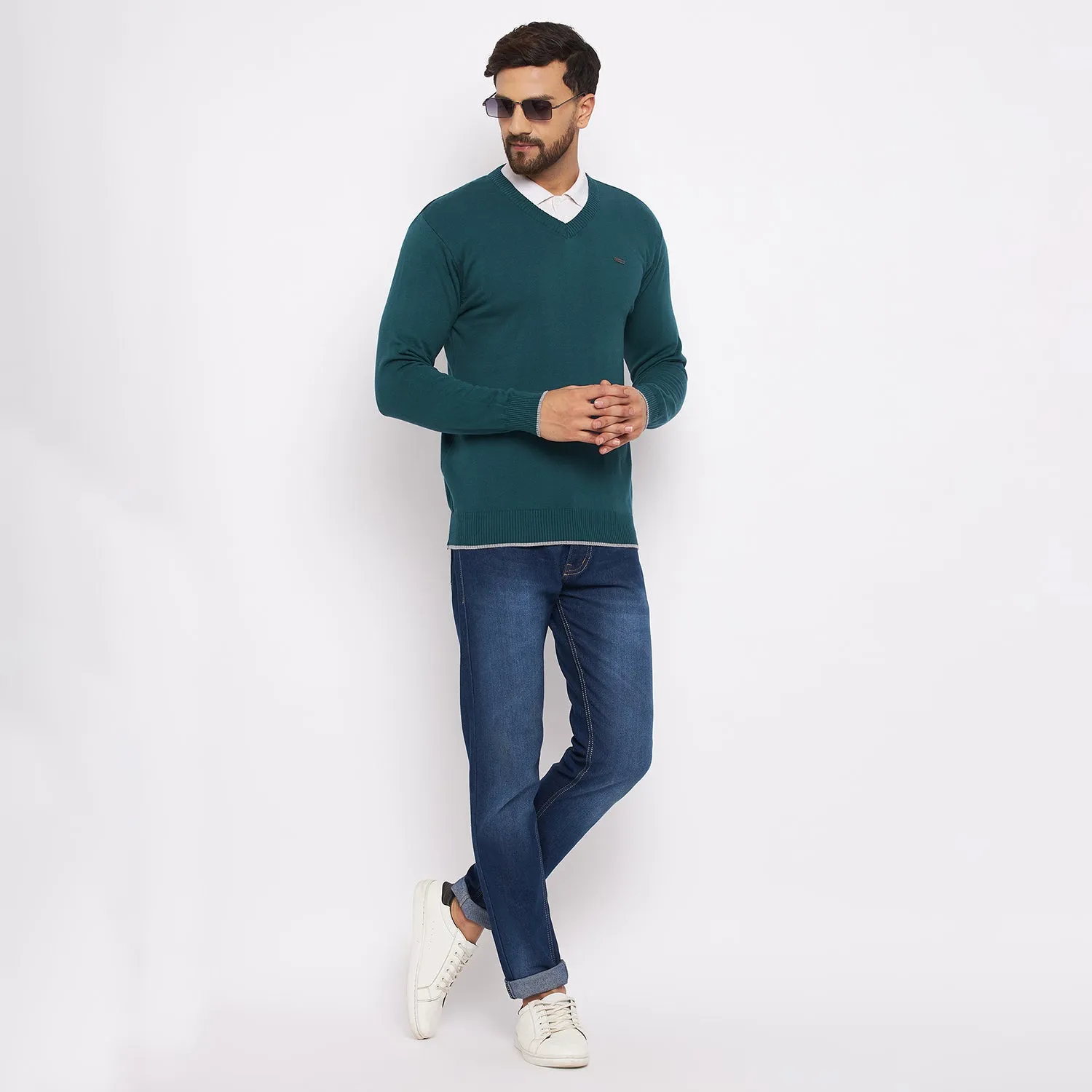Duke Stardust Men Full Sleeve V Neck Sweater (SDS3000)