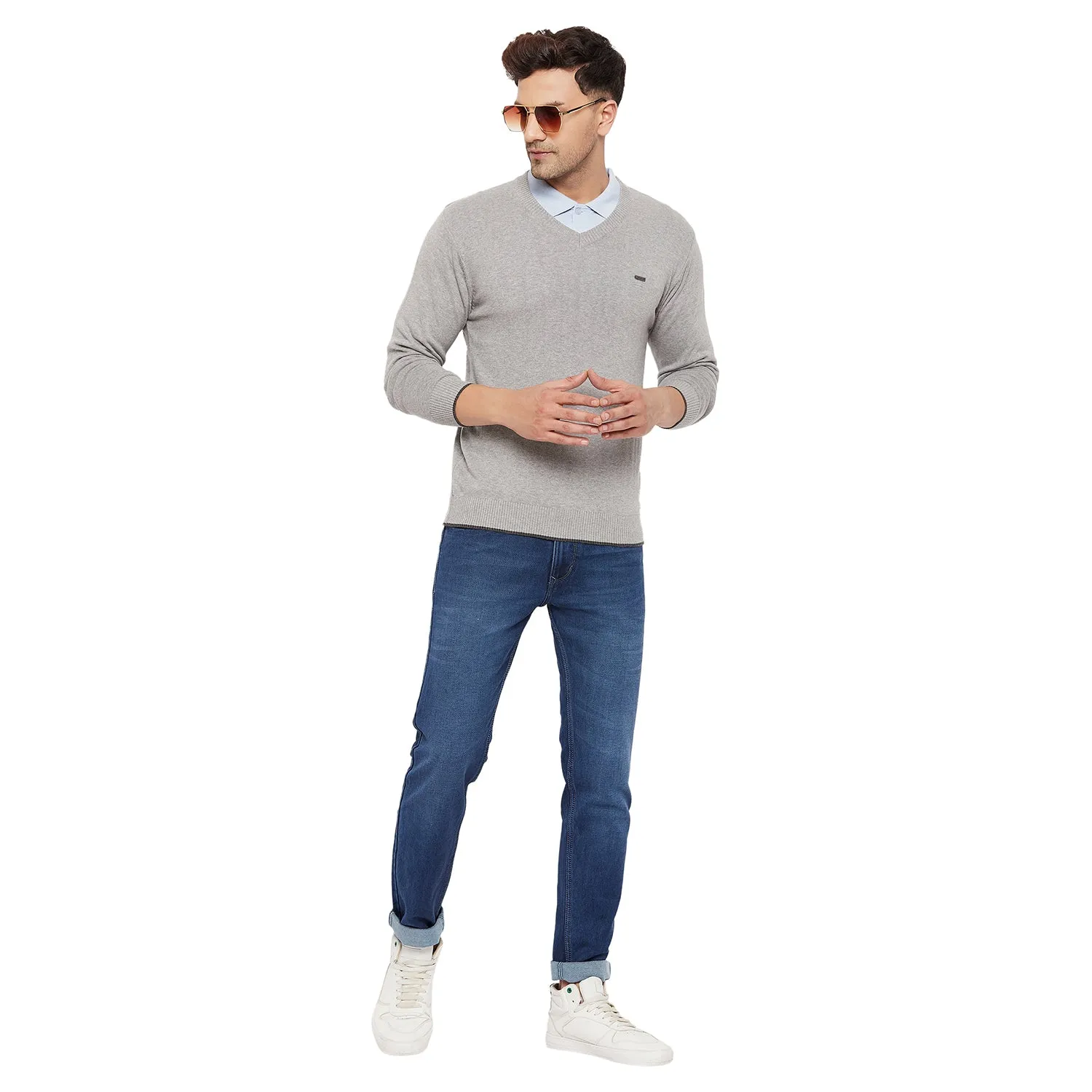 Duke Stardust Men Full Sleeve V Neck Sweater (SDS3000)