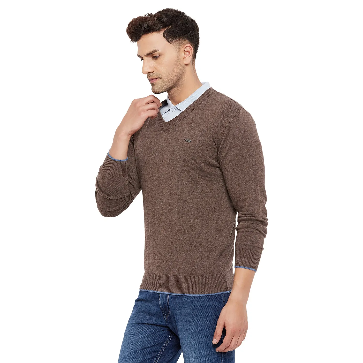 Duke Stardust Men Full Sleeve V Neck Sweater (SDS3000)