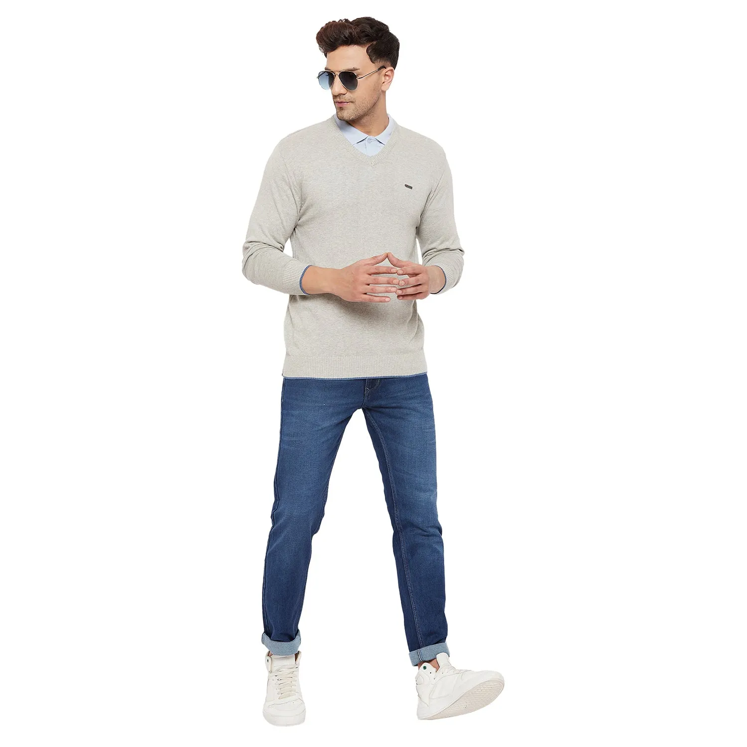 Duke Stardust Men Full Sleeve V Neck Sweater (SDS3000)