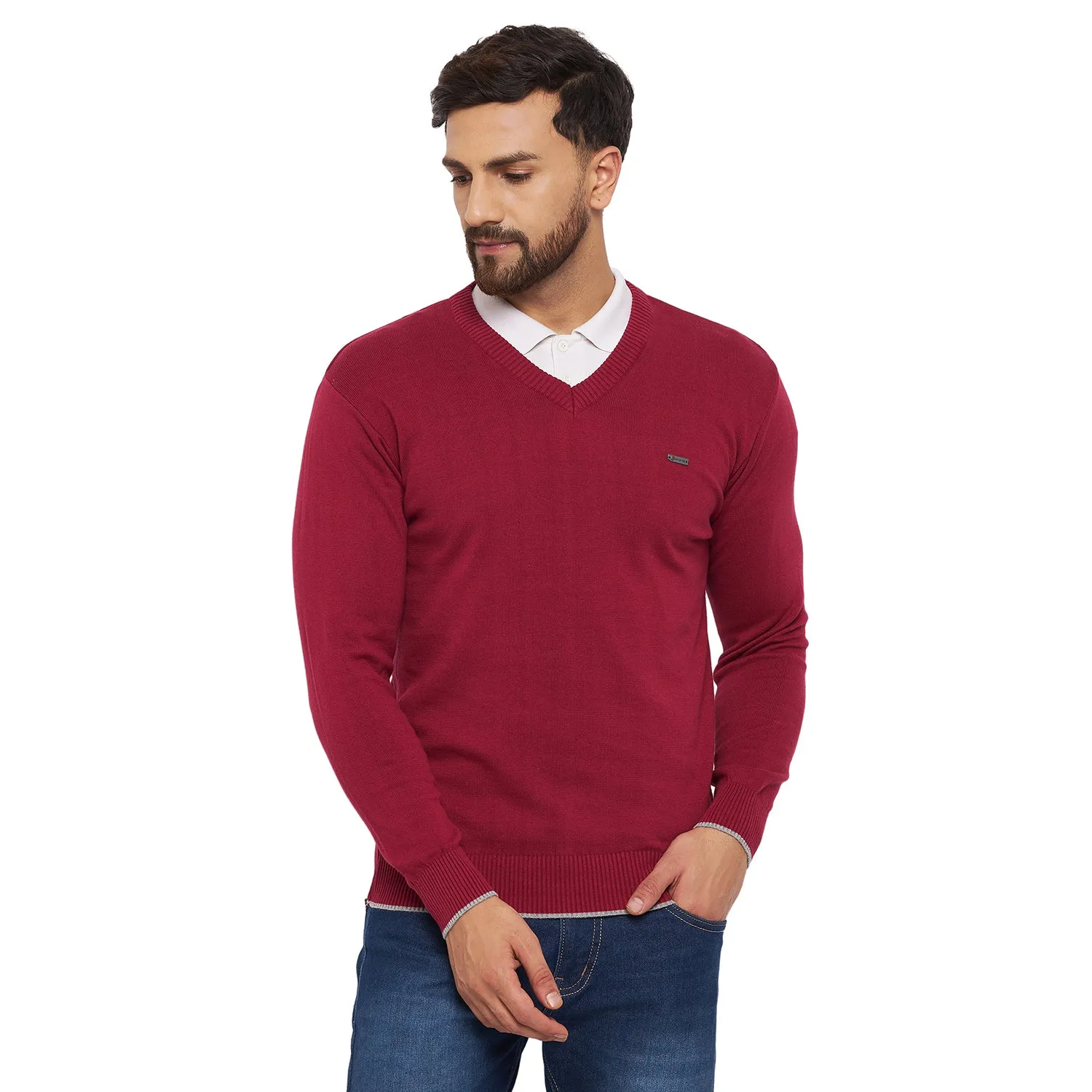 Duke Stardust Men Full Sleeve V Neck Sweater (SDS3000)