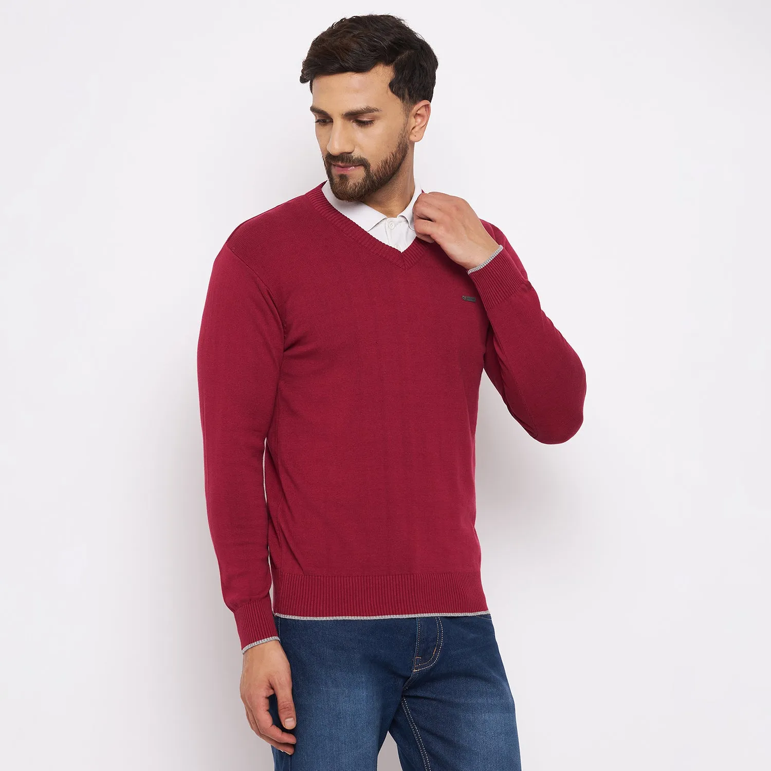 Duke Stardust Men Full Sleeve V Neck Sweater (SDS3000)