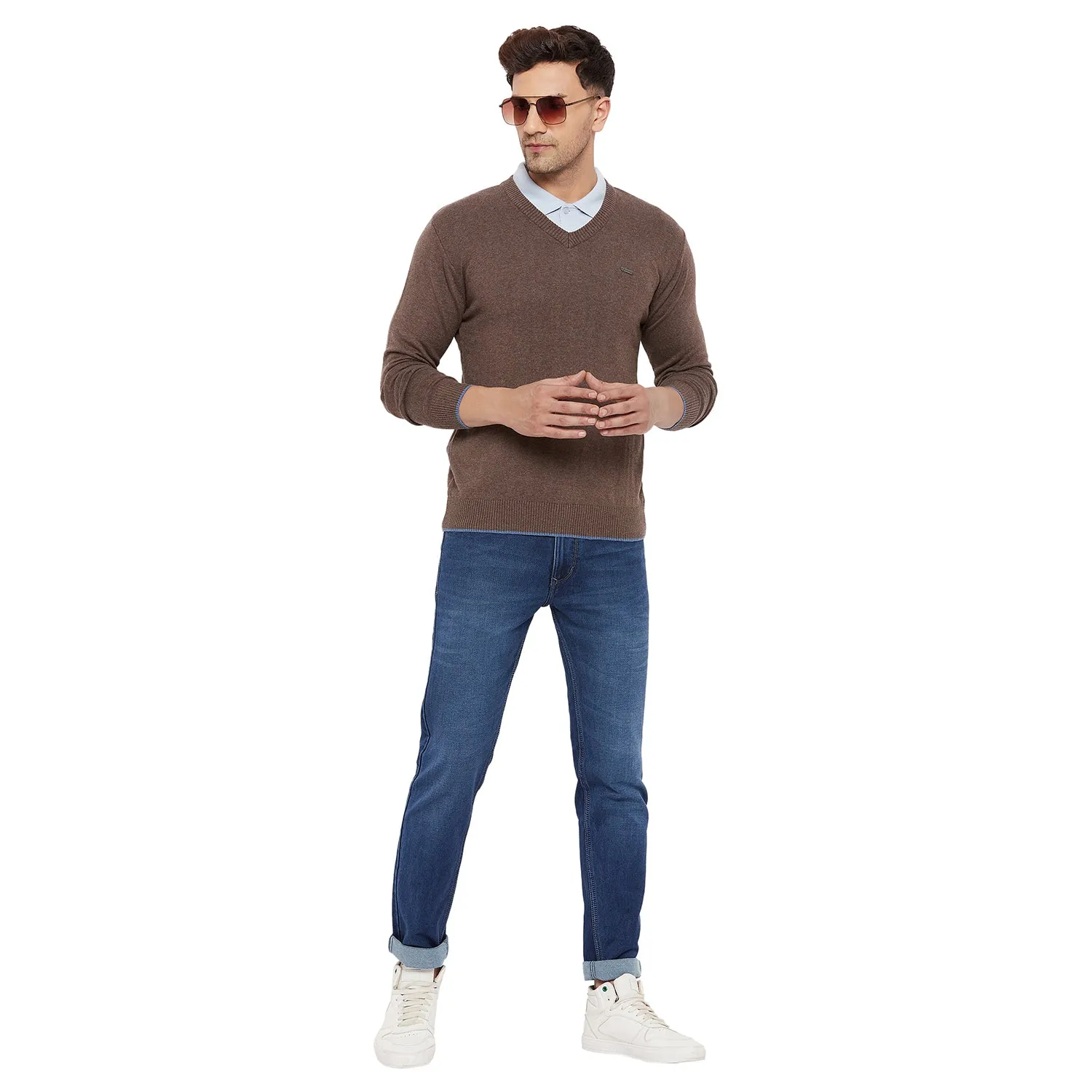 Duke Stardust Men Full Sleeve V Neck Sweater (SDS3000)