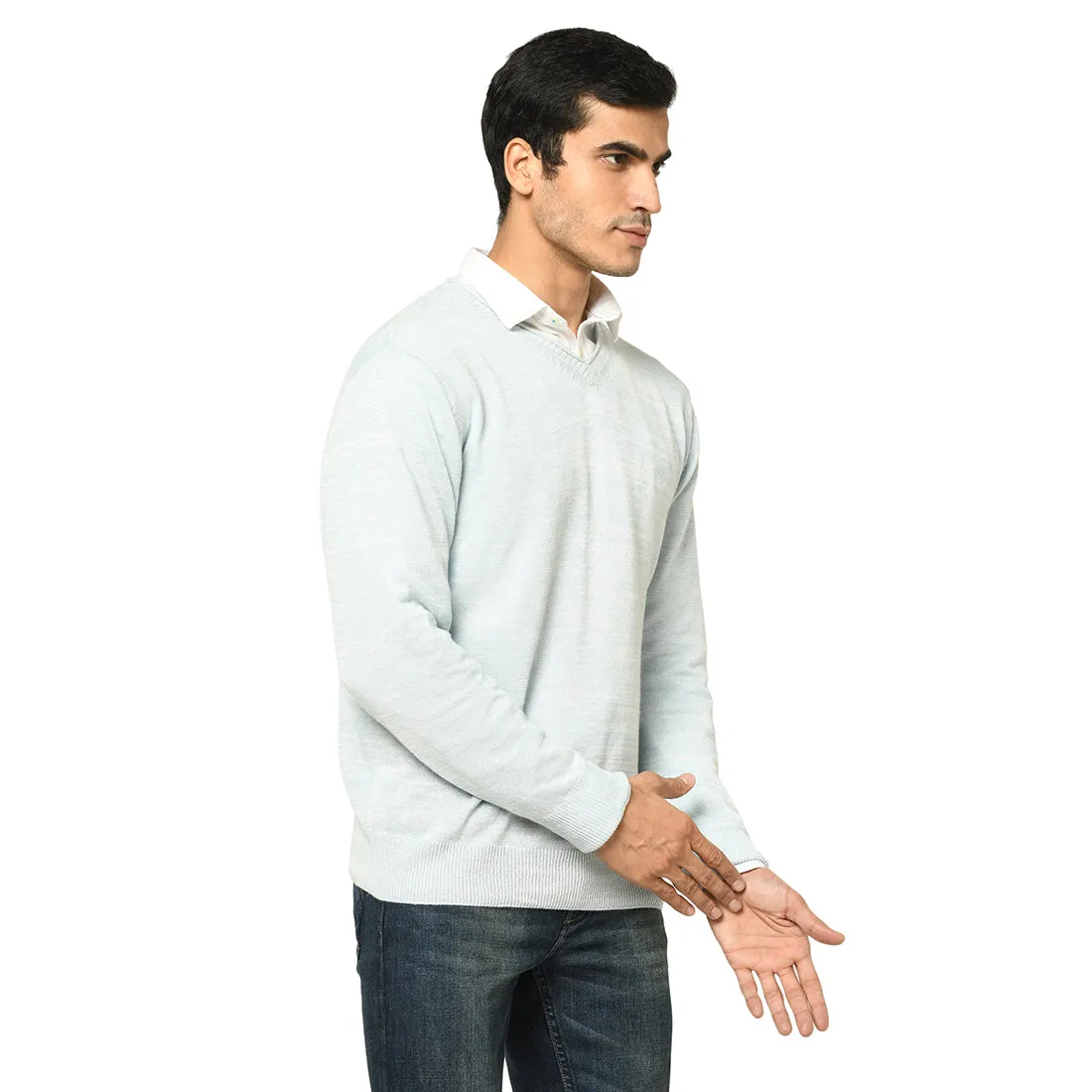Duke Stardust Men Full Sleeve V-Neck Sweater (SDS373)