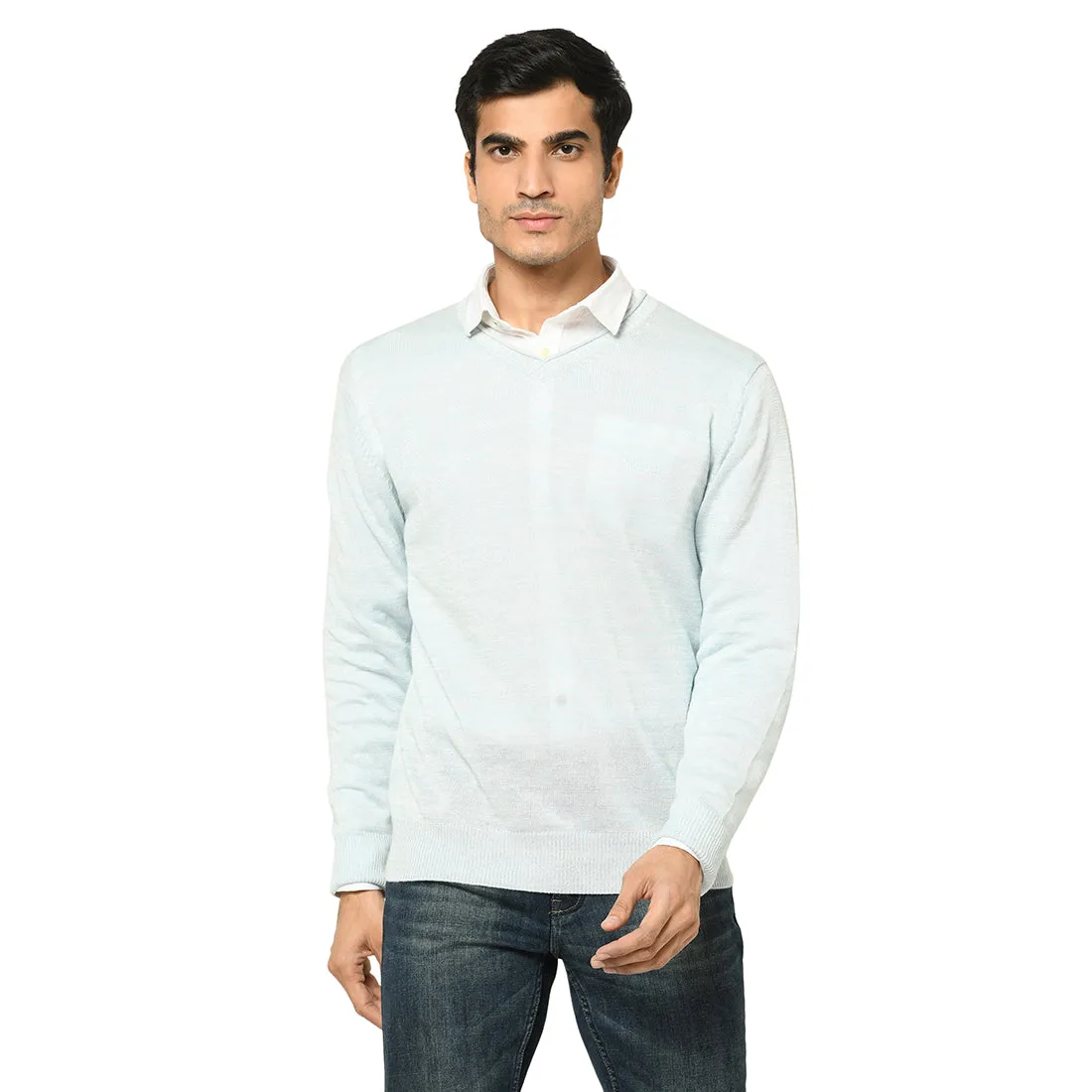 Duke Stardust Men Full Sleeve V-Neck Sweater (SDS373)