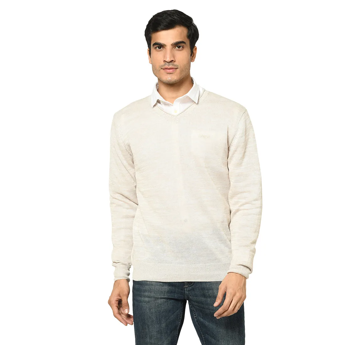 Duke Stardust Men Full Sleeve V-Neck Sweater (SDS373)