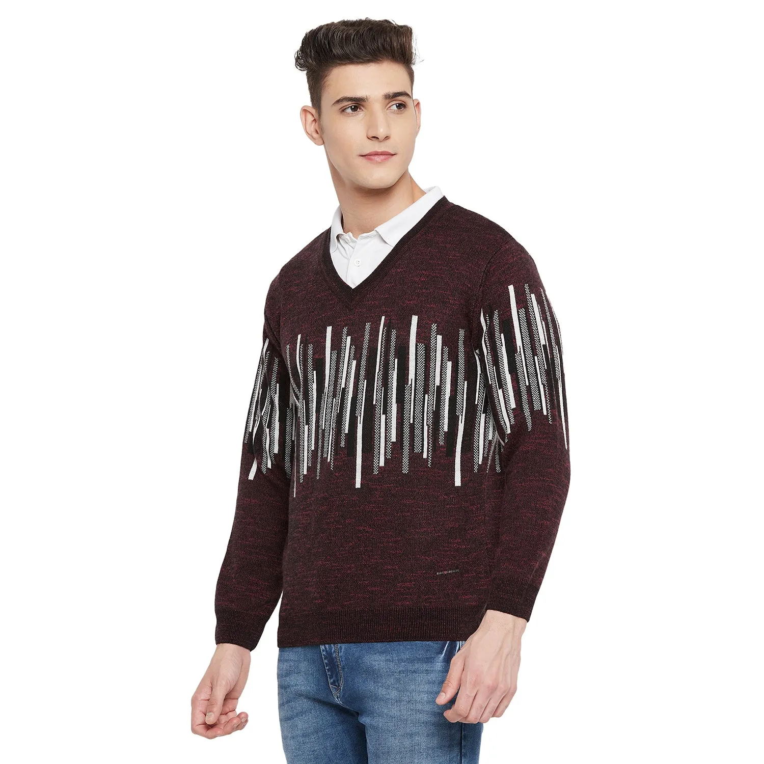 Duke Stardust Men Full Sleeve V Neck Sweater (SDS663)