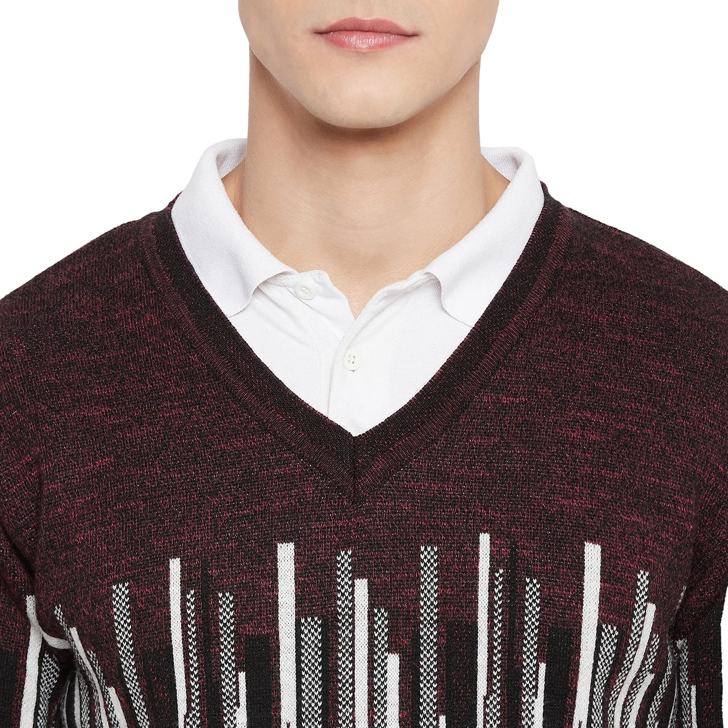 Duke Stardust Men Full Sleeve V Neck Sweater (SDS663)