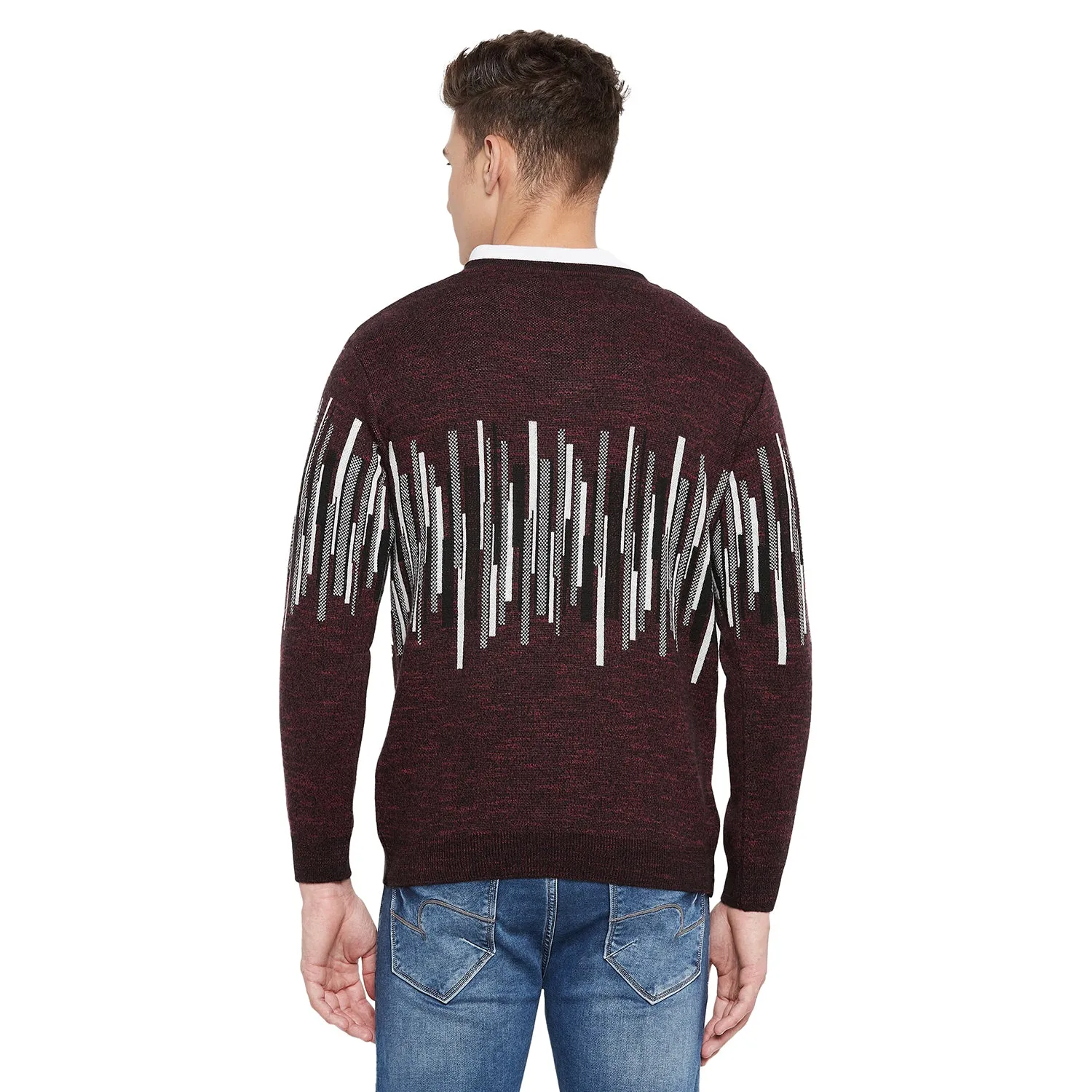 Duke Stardust Men Full Sleeve V Neck Sweater (SDS663)