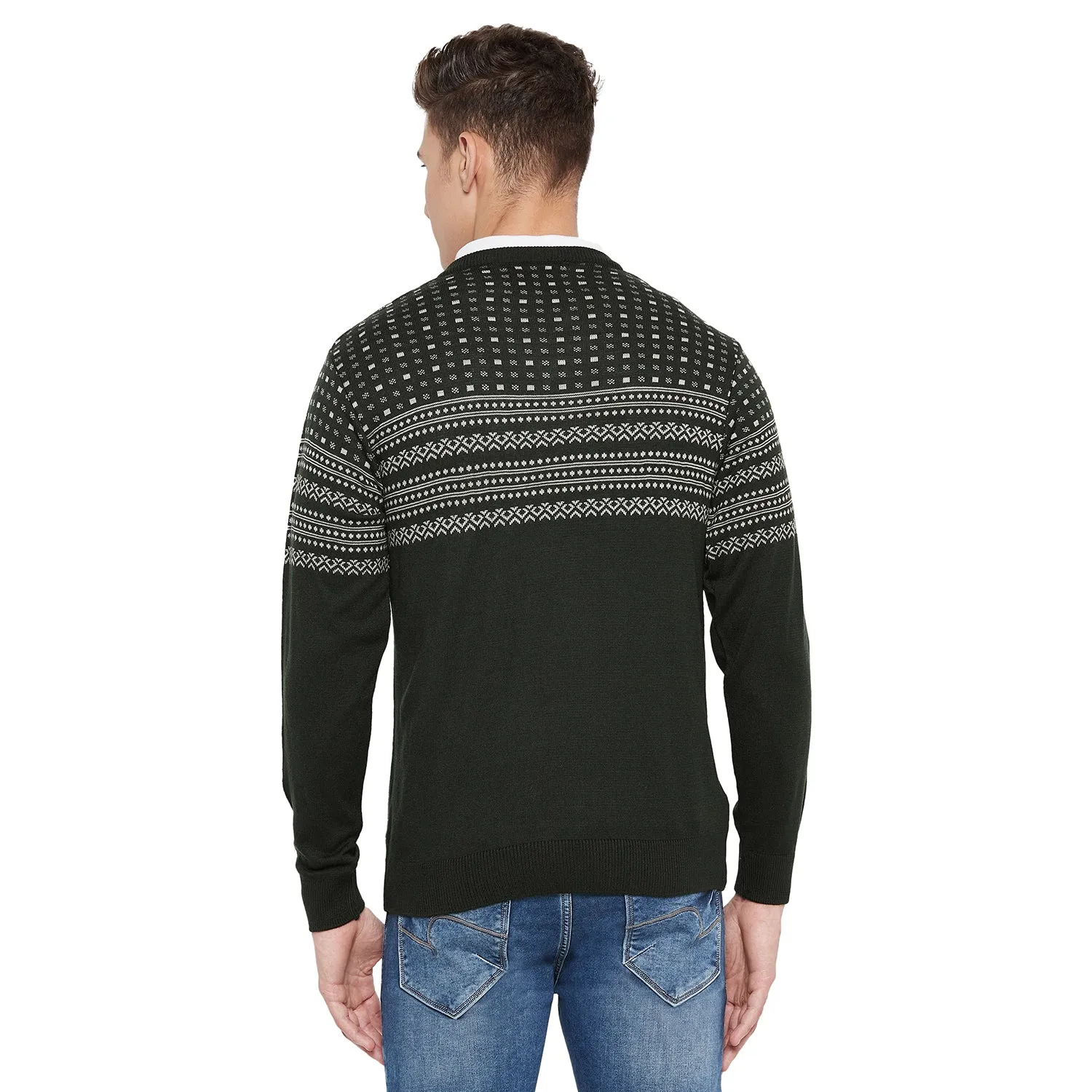 Duke Stardust Men Full Sleeve V Neck Sweater (SDS668)