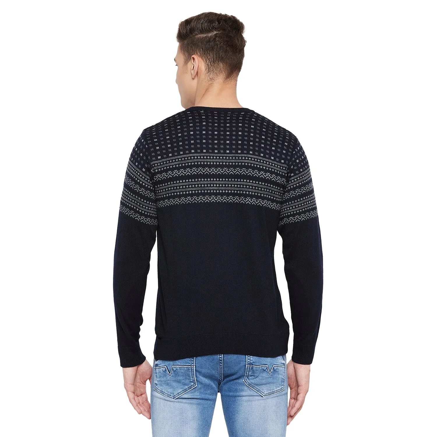 Duke Stardust Men Full Sleeve V Neck Sweater (SDS668)