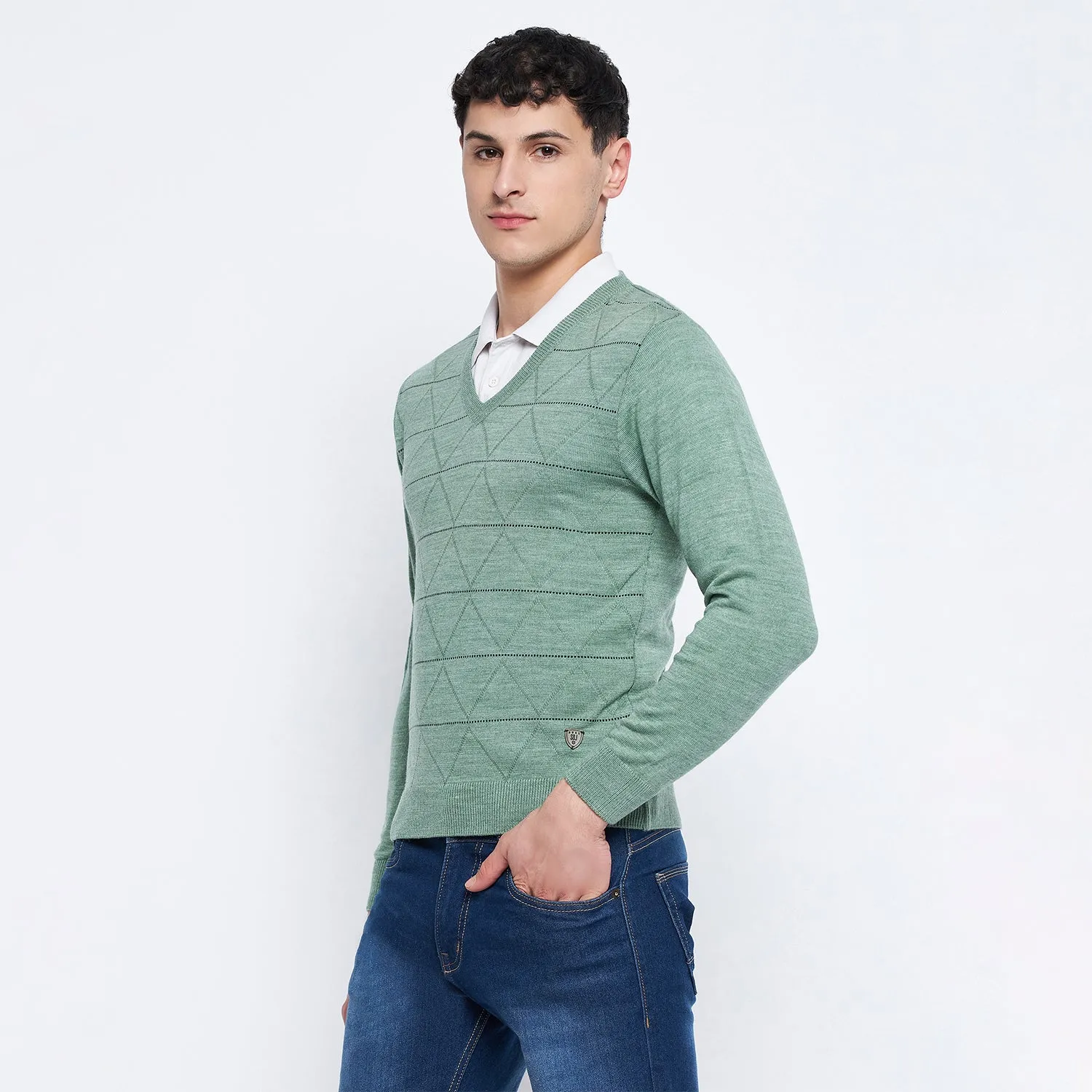 Duke Stardust Men Full Sleeve V-Neck Sweater (SDS8089)