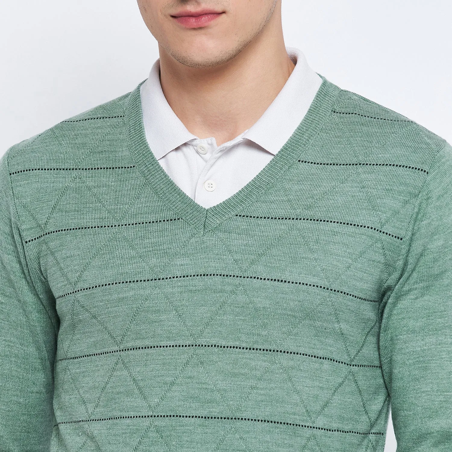 Duke Stardust Men Full Sleeve V-Neck Sweater (SDS8089)