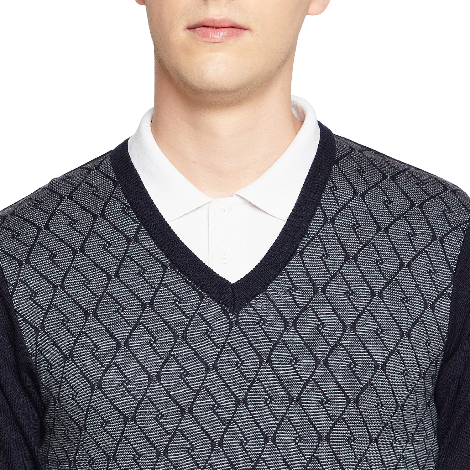 Duke Stardust Men Full Sleeve V Neck Sweater (SDS8090)