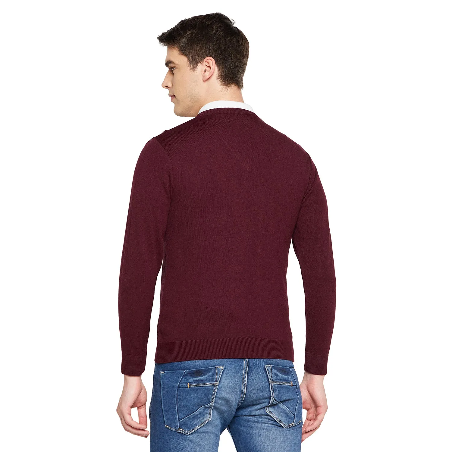 Duke Stardust Men Full Sleeve V Neck Sweater (SDS8090)